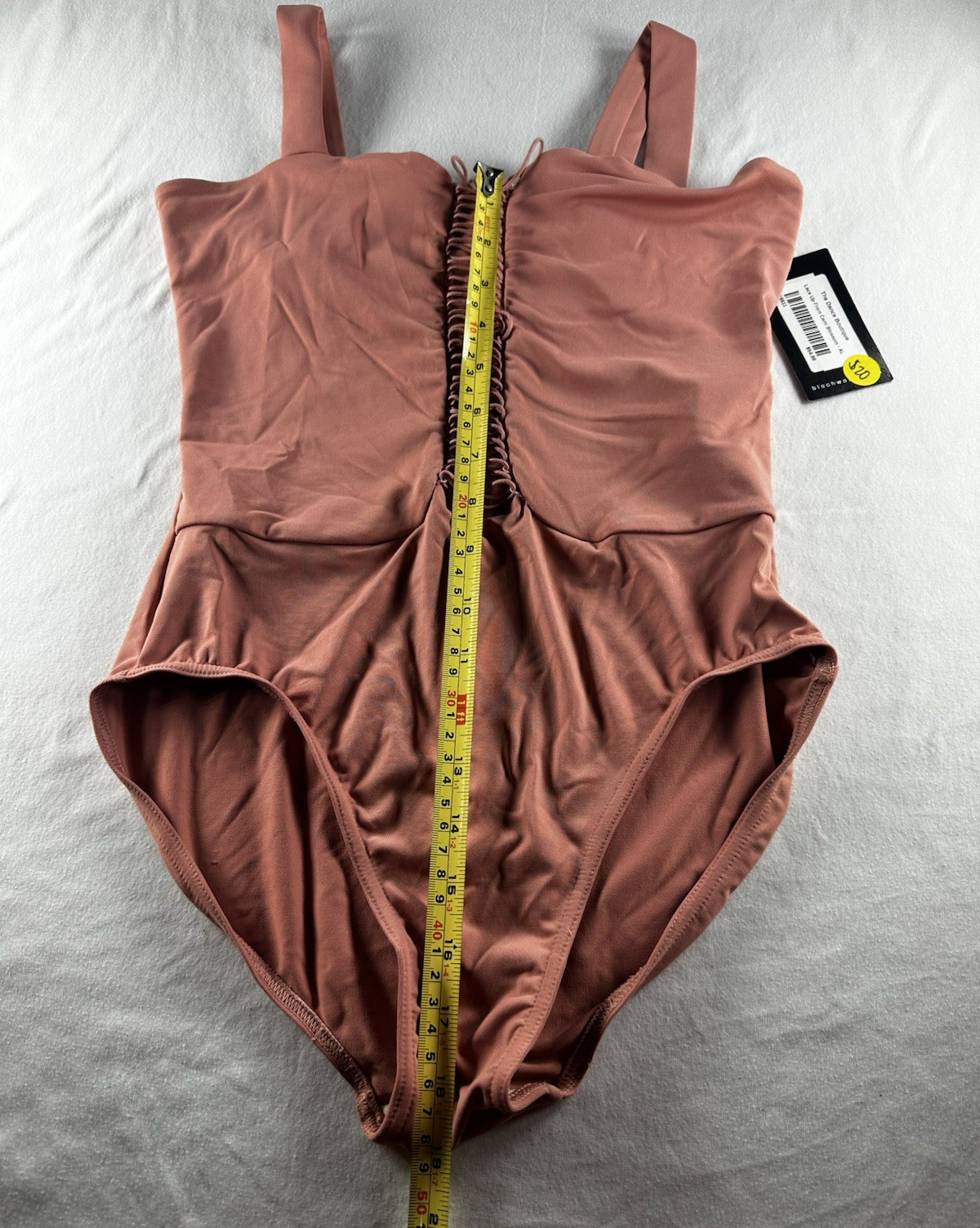 Bloch Dance Wear Body Suit Lace up Front Cami Size AL NWT