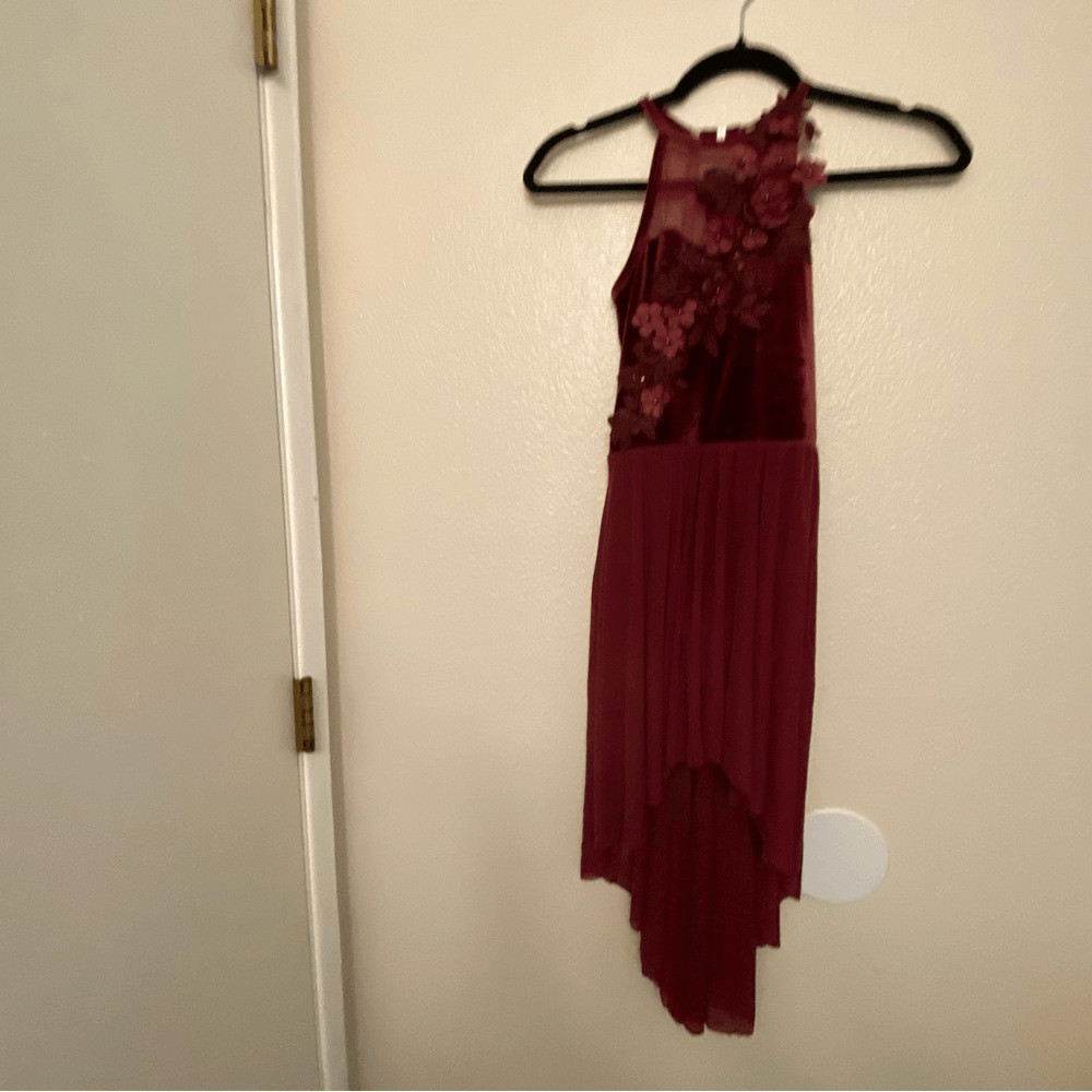 Burgundy red Solo Dance Costume Embellished V2364Y New Soul Child LC