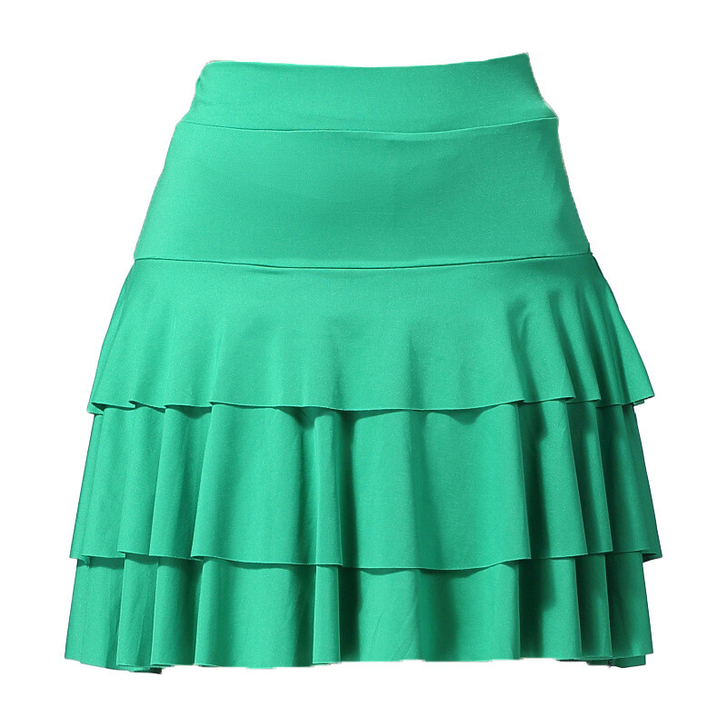 Lady Mini Dance Skirt Layered Tiered Dancewear Performance with Underpants skirt
