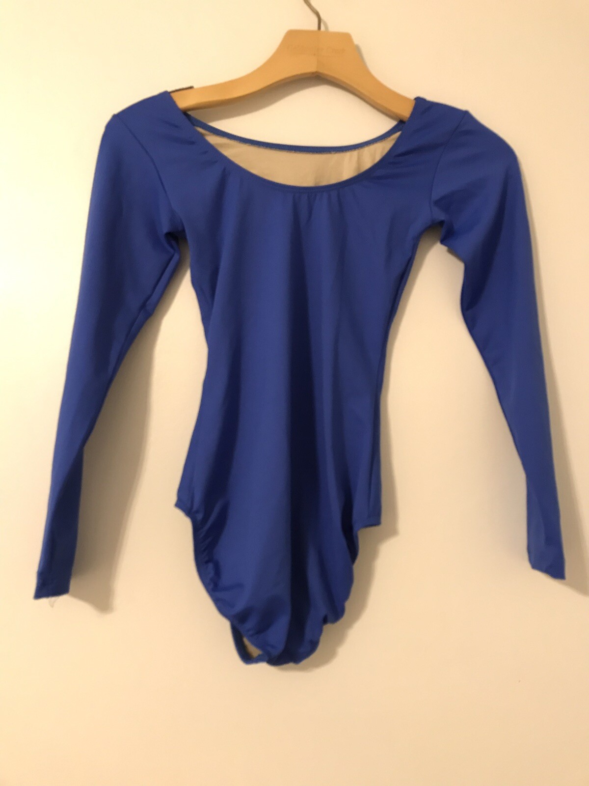 EUROTARD Woman Size XS Blue Ballet Dance Wear Long Sleeve One Piece Crewneck