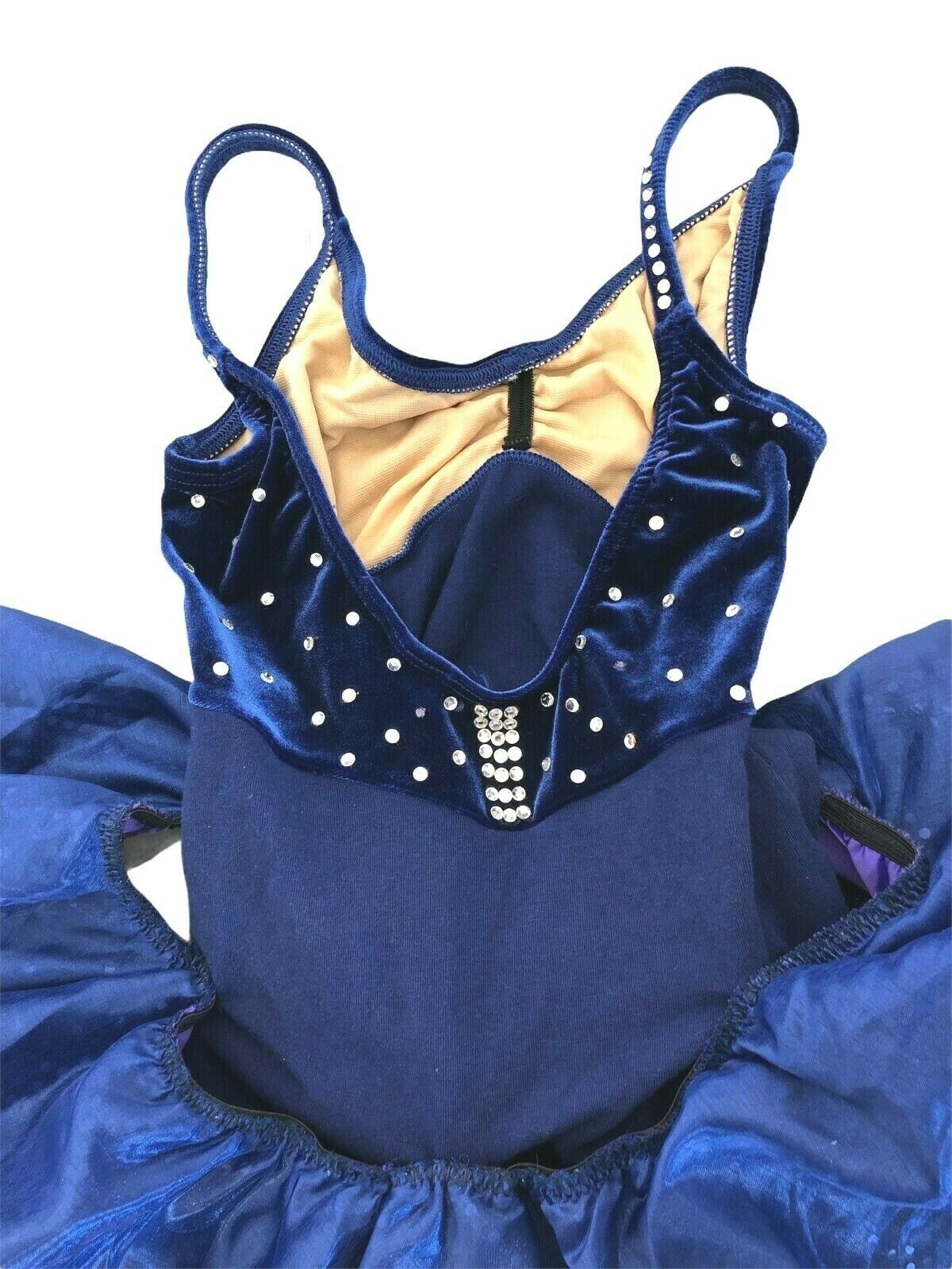 Major Motion Dance Wear Leotard Skirt Blue Purple Rhinestone Petite Adult Cospla