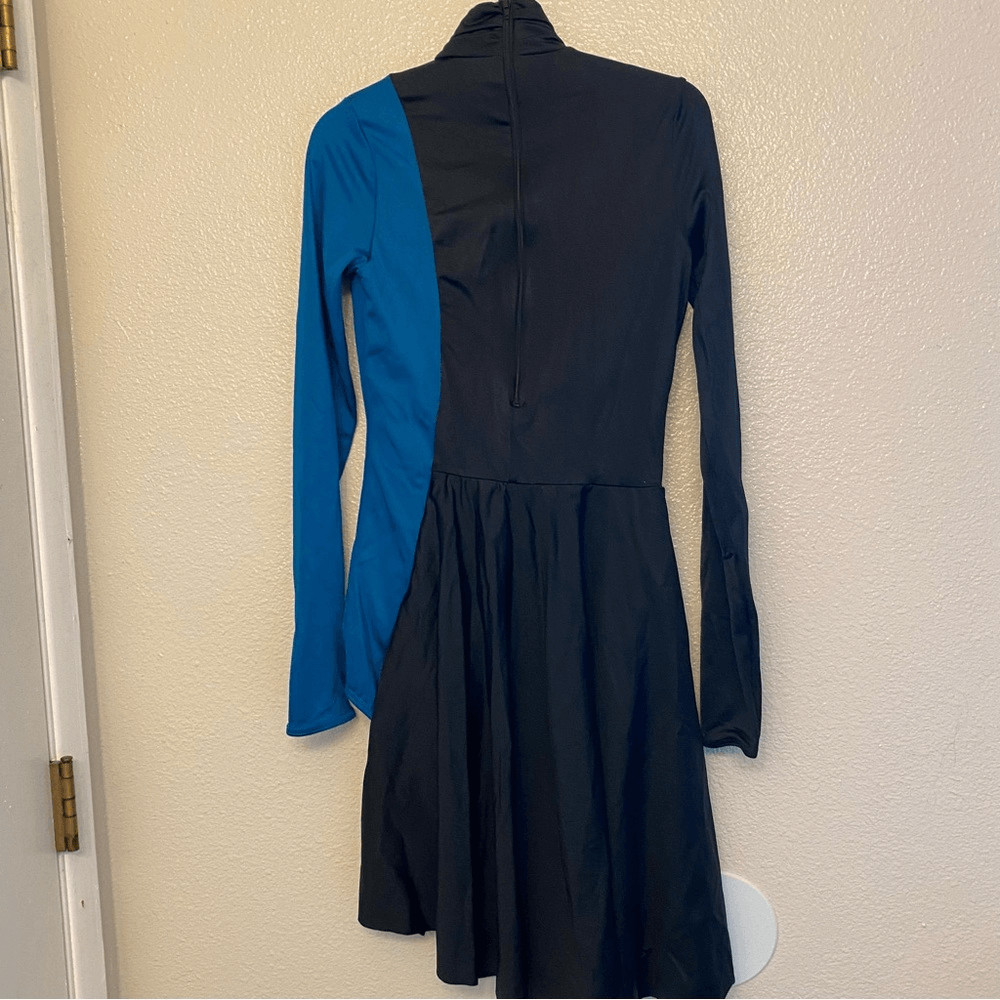 Wisseman Balera Dance Costume teal blue dress Make It Rain 10920 Adult medium MA