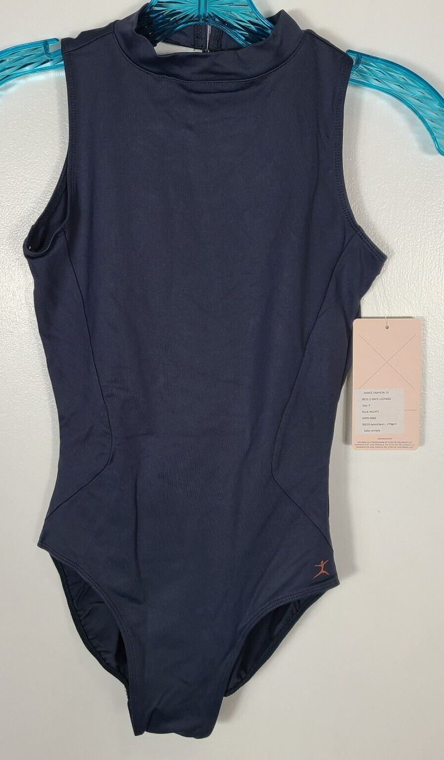 Danskin Women’s Size Small (4-6) Blue Nights O Back Leotard Sleeveless Dancewear