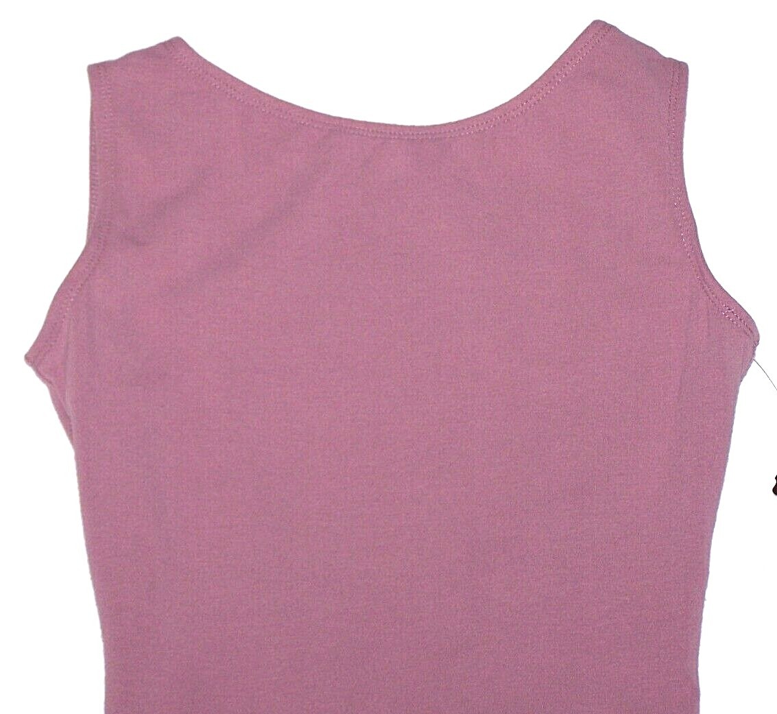 Theatricals Dancewear Tank Leotard Bodysuit Pinched Back TH5556 Mauve New Women
