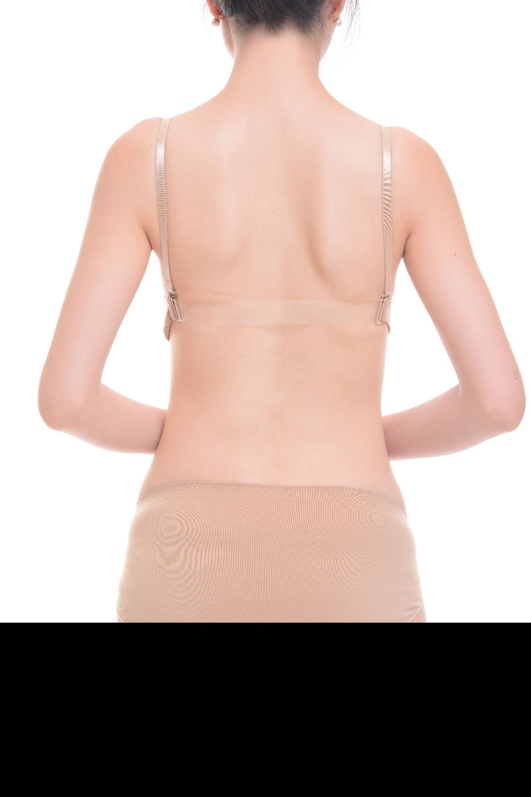 Nude Dance Bra Clear Shoulder & Back Strap Size LC SA MA New Leotard Costume