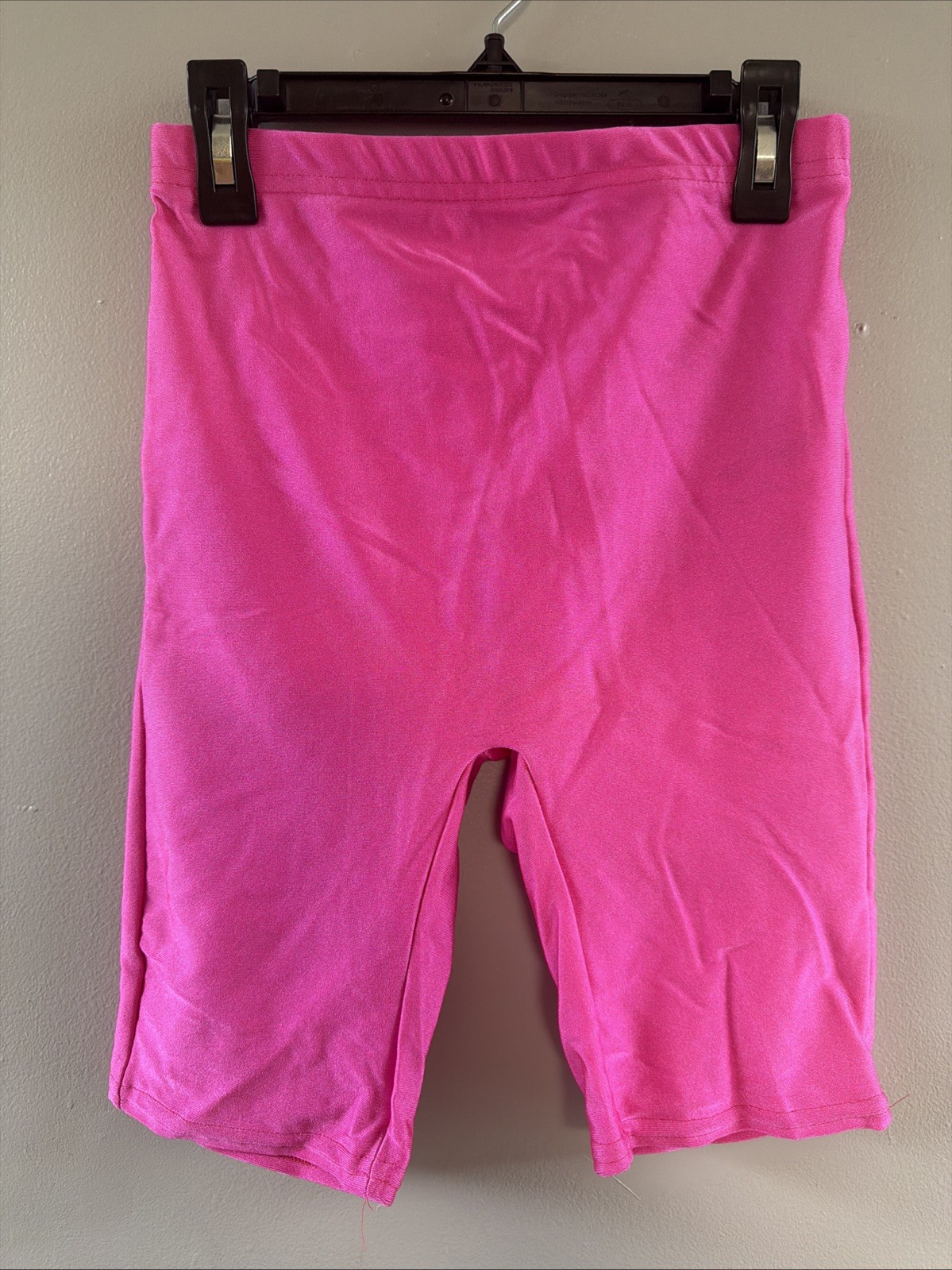 80s STEVI Shiny Pink Aerobics Leotard Shorts Dance Jazzercise Sz Large – NEW NWT