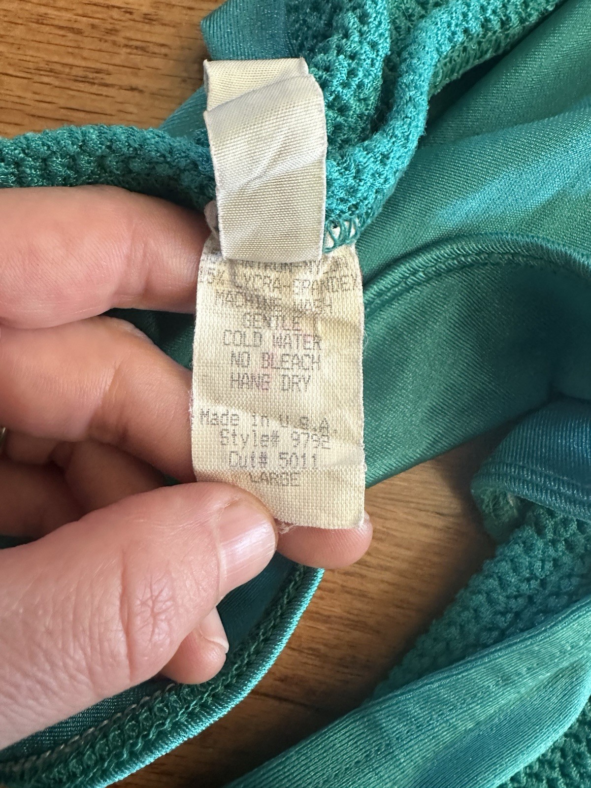 Vintage 80s Rainbeau Bodywear Aerobic Two Piece Set Turquoise Woman’s M
