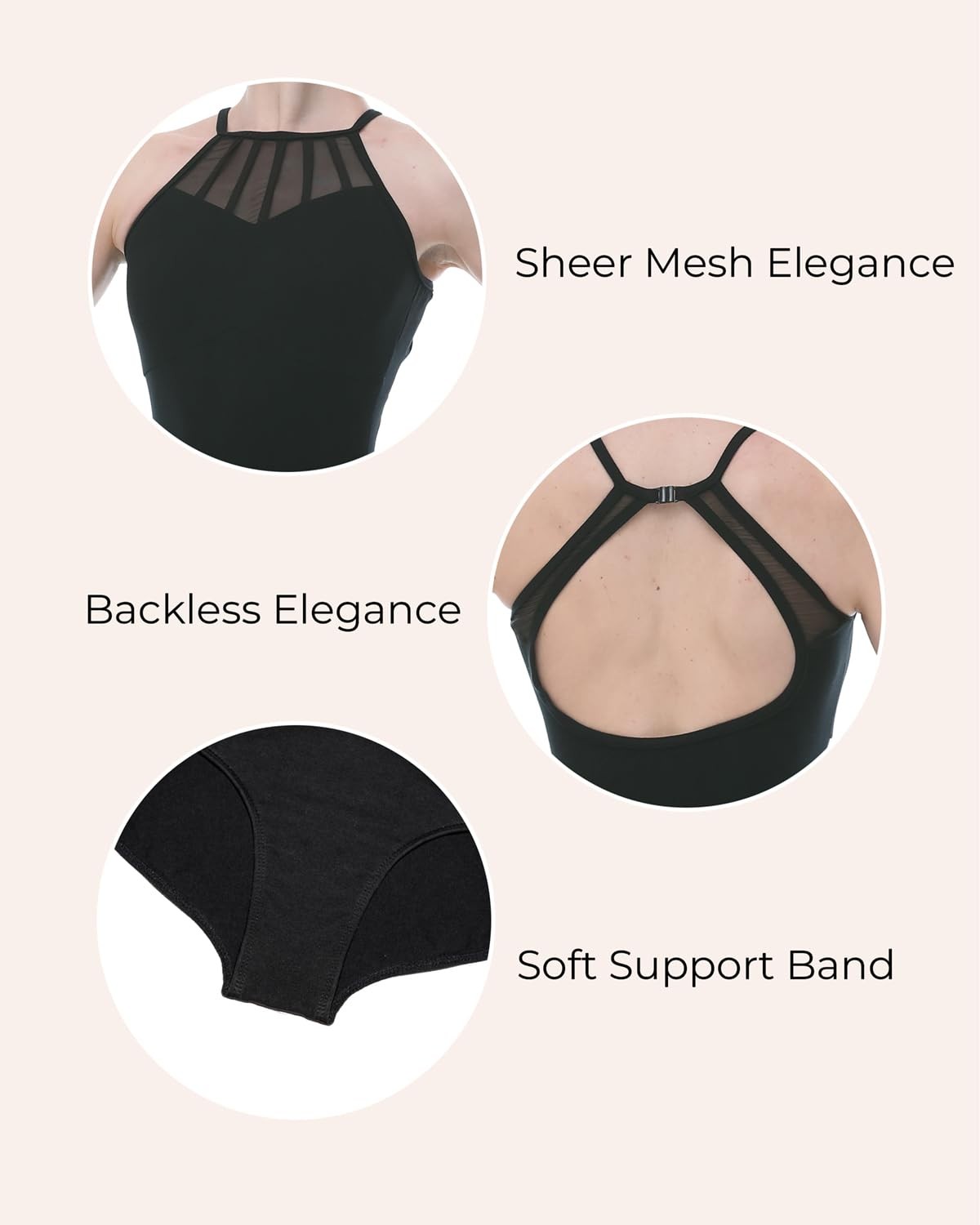 Dance Favourite High-Neck Mesh Ballet Leotard for Women & Girls Small, Black2