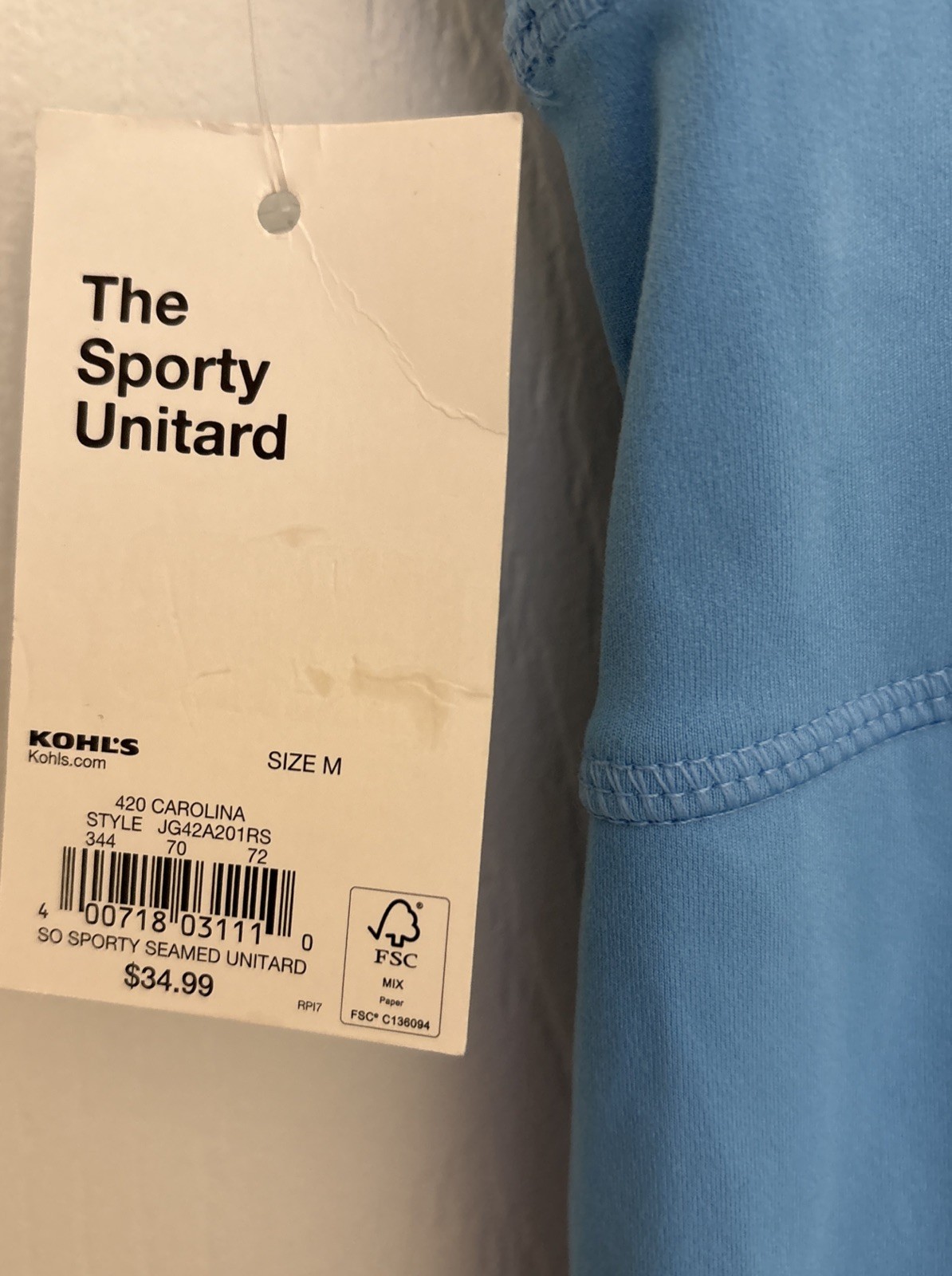 SO Junior Sporty Unitard With Padded Bra Liner Size Medium NEW WITH TAGS
