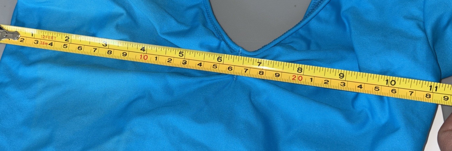 NWT Wear Moi Azure Blue Pinched Leotard Ballet Sz Small