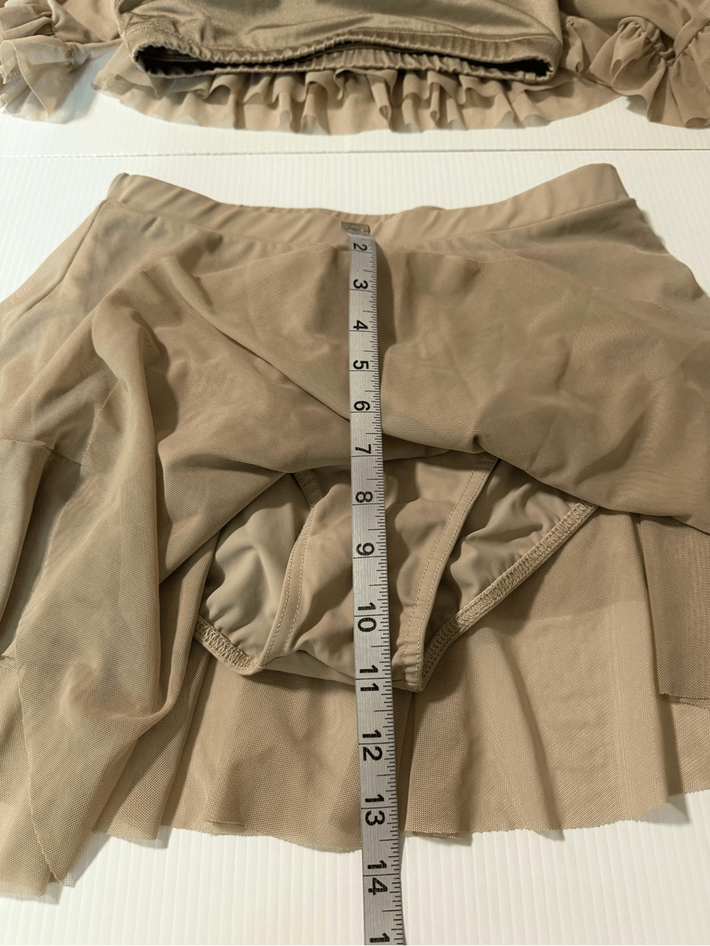 Weissman Balera dance tan nude illusion convention 2 piece 17134 17176 MA adult