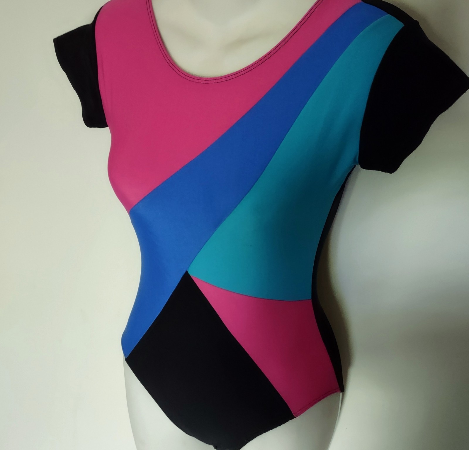 Vtg Isotoner 80s Lycra Nylon Athletic Workout Yoga 90s Leotard Bodysuit M