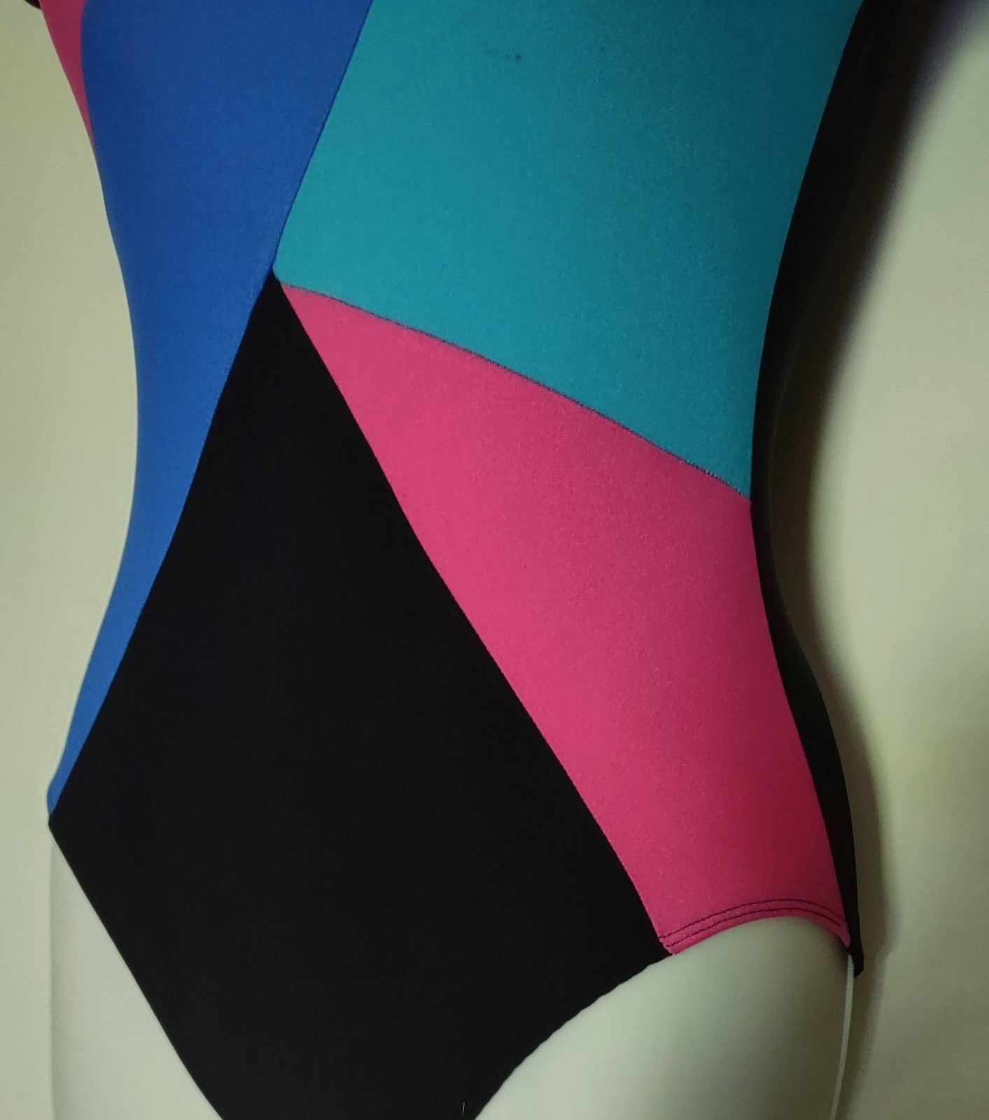 Vtg Isotoner 80s Lycra Nylon Athletic Workout Yoga 90s Leotard Bodysuit M