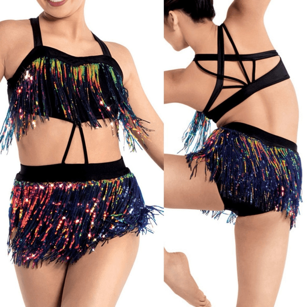 Revolution 10th House Dance solo Costume jazz fringe AFFINITY TH23107 LA adult