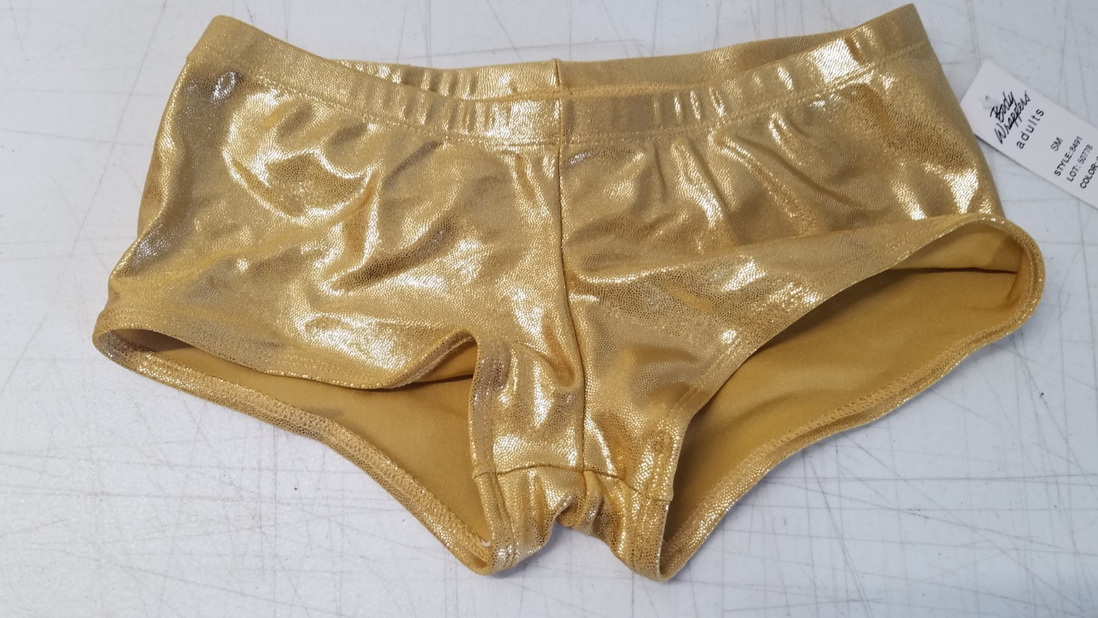 Body Wrappers Dance Gymnastics Hot Shorts Style 8491 Adult Small Gold 5131