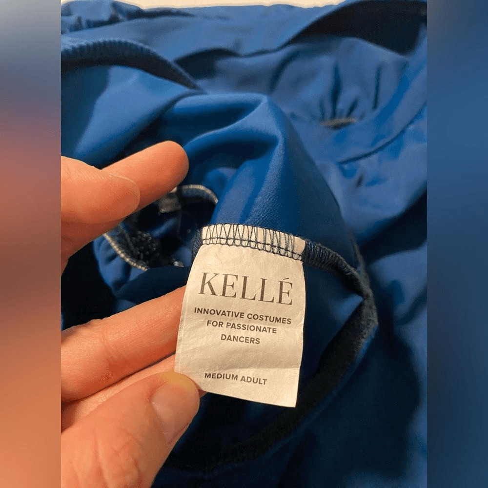 Kelle dance costume blue 2 piece AWAKENING 4424 contemporary lyrical MA adult