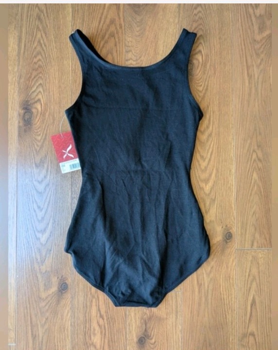 Capezio High-Neck Tank Leotard CC201 Small Black NWT *Minor Flaw