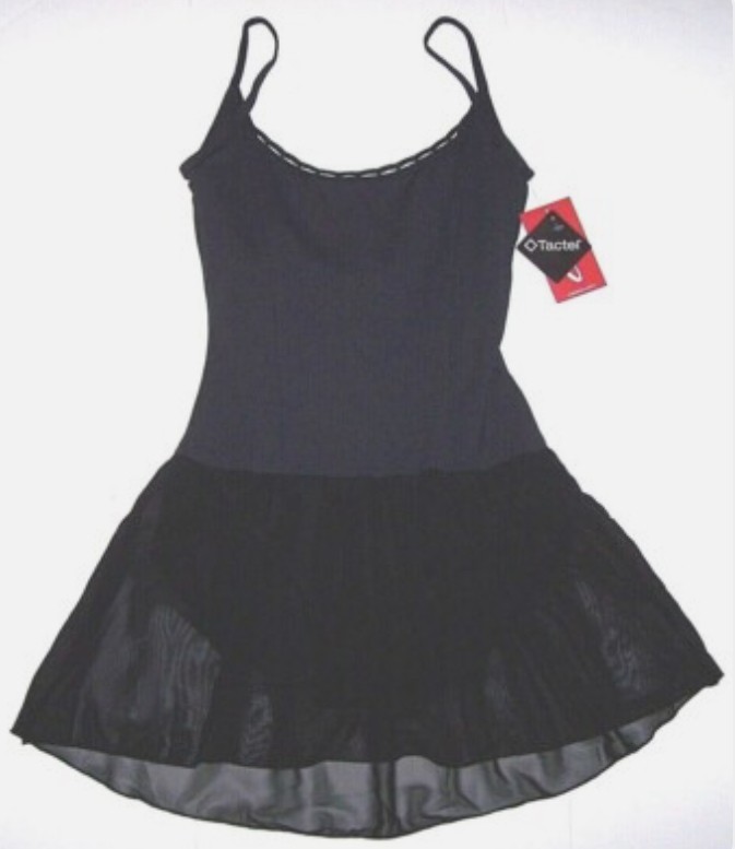 NWT Capezio TC0042W Camisole Large Adult Black Ballet Dance Dress