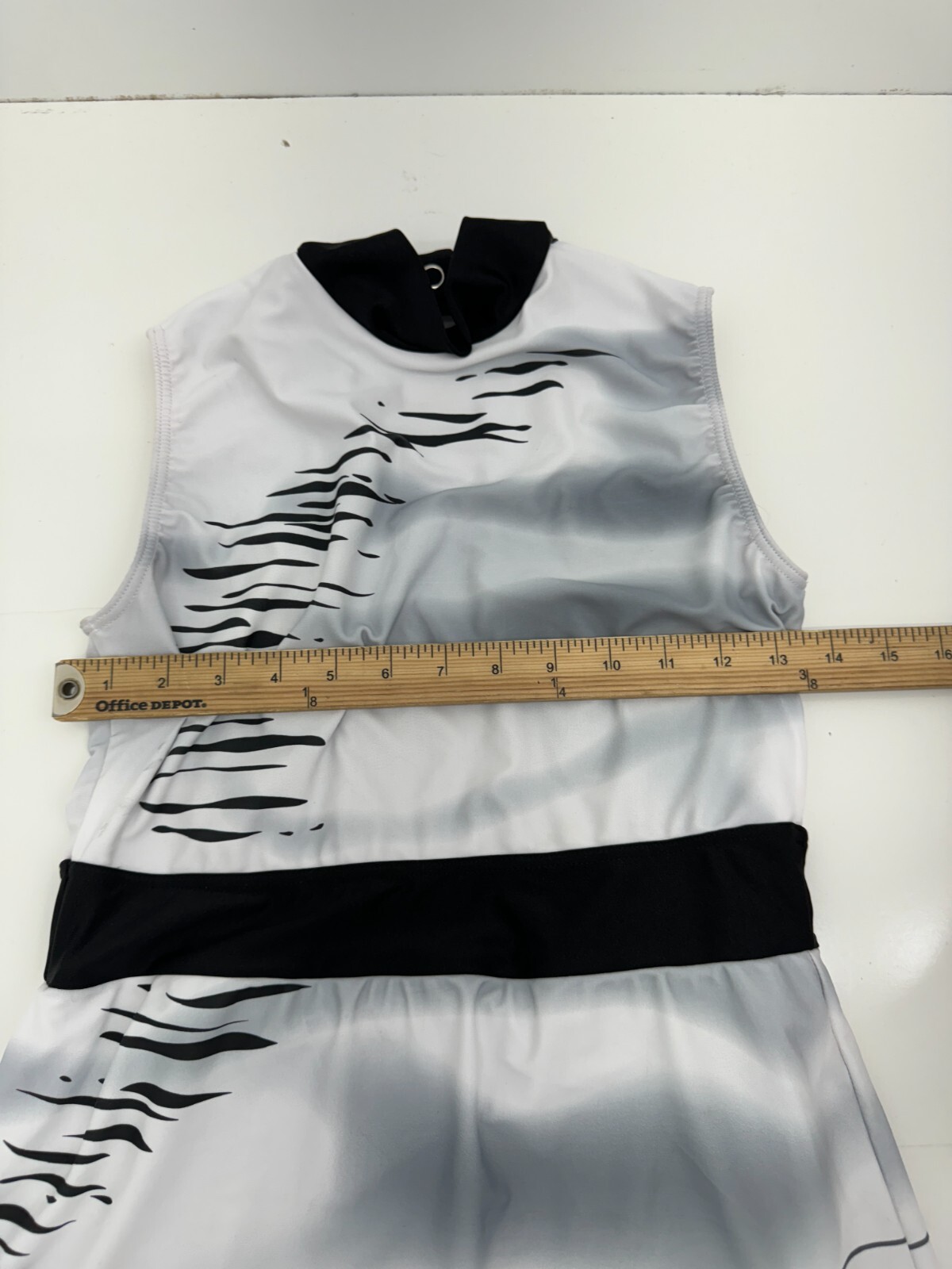 Tenth House Black White Marble Print Dancing Leotard Womens Size Medium