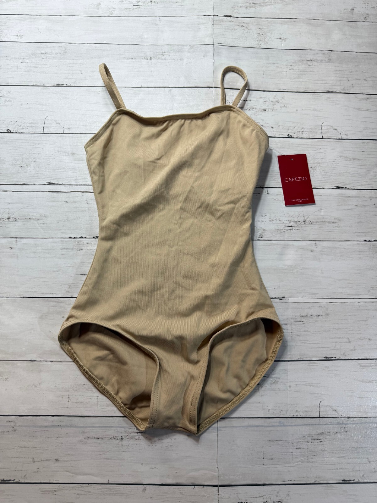 Capezio Women’s Nude Spaghetti Straps Stretch Comfort Casual Cami Leotard Size S