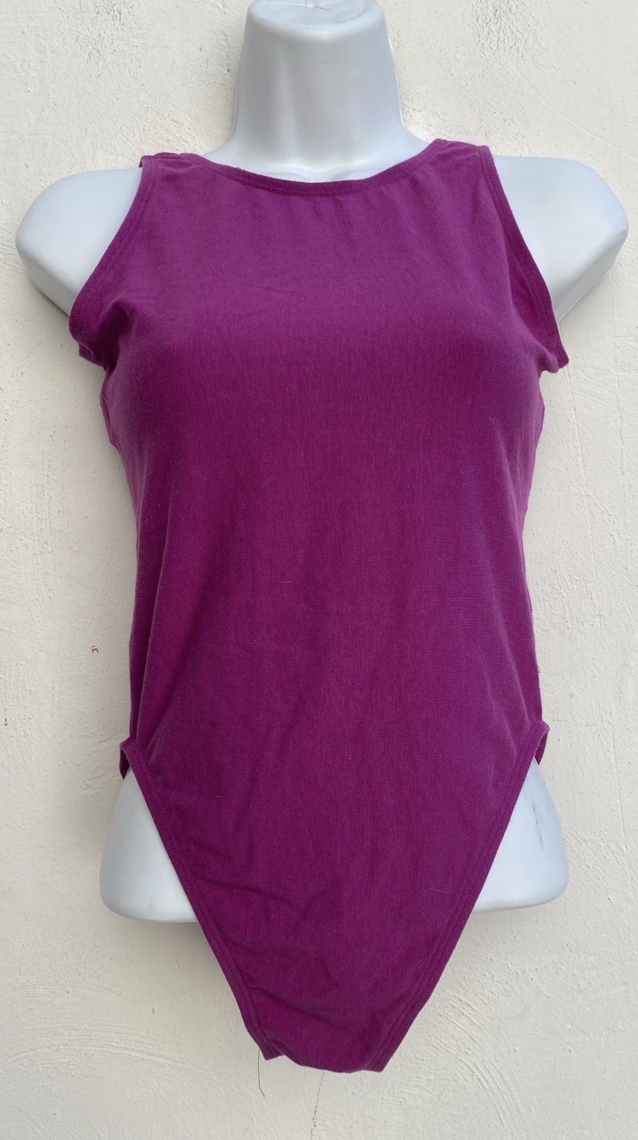 Vintage 80s Apparel Warehouse Tarzana L Cotton Blend high Cut Leotard