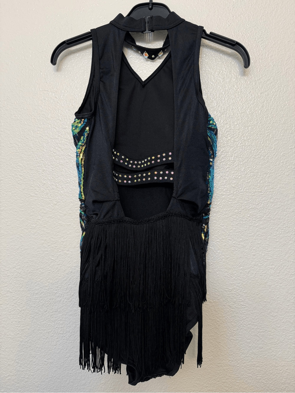 WEISSMAN custom Dance Costume black gold jazz Goddess Way NV12023 XSA