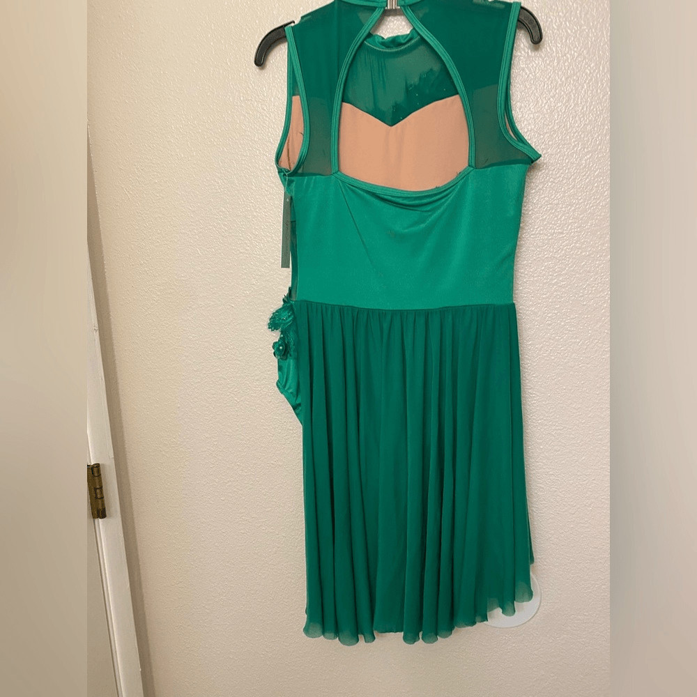 Elisse dance costume lyrical ballet green embellished Dress 36603 EL812 MA adult