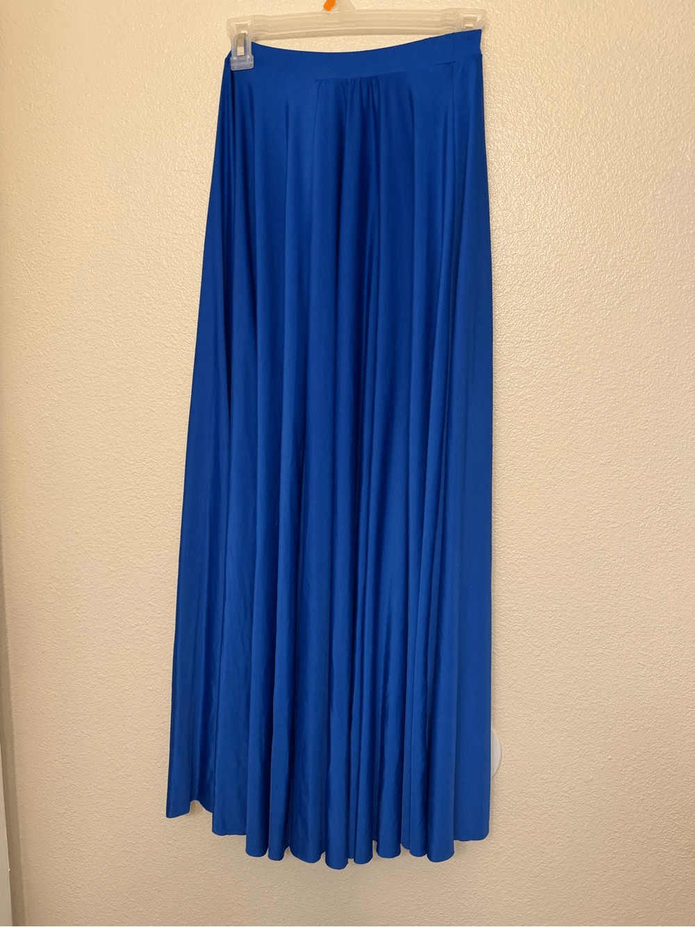 Royal blue jersey stretch Maxi dance circle Skirt pull on costume adult SA adult