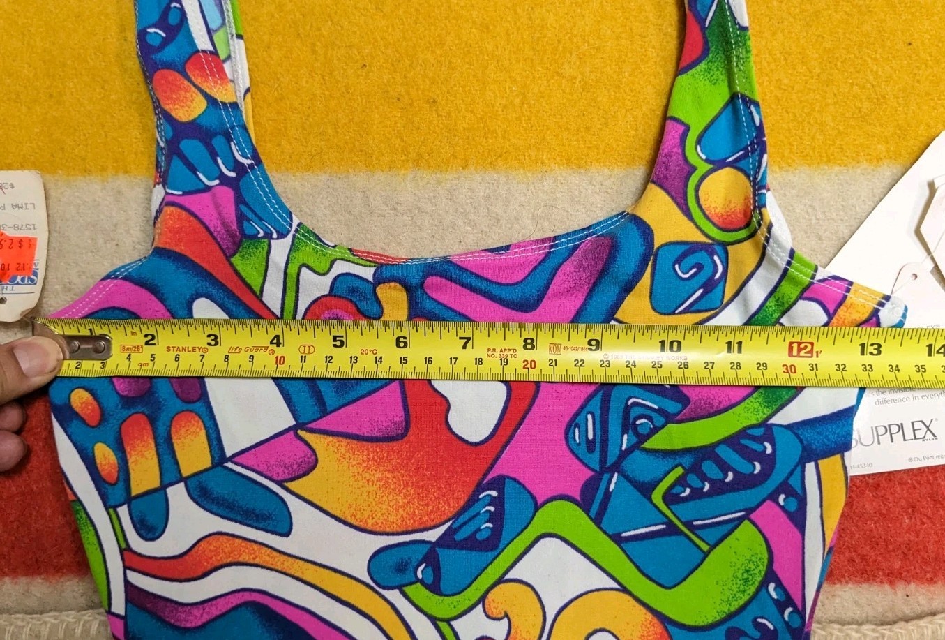 BNWT VTG 80s Gilda Marx USA Lycra Spandex Supplex Multicolor Leotard S