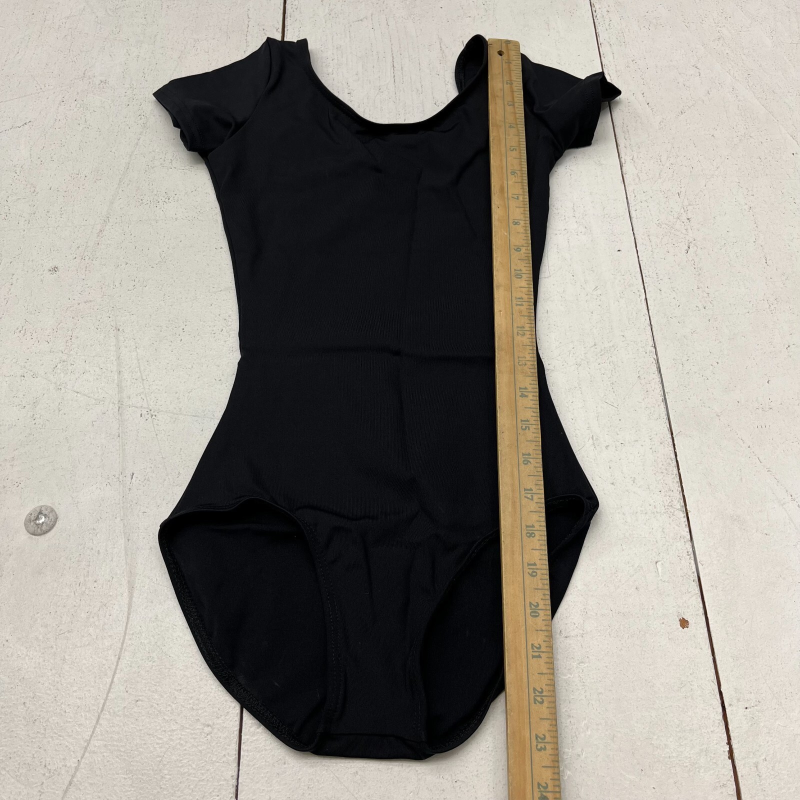 Capezio Black Short Sleeve Leotard Women’s Size X-Small NEW