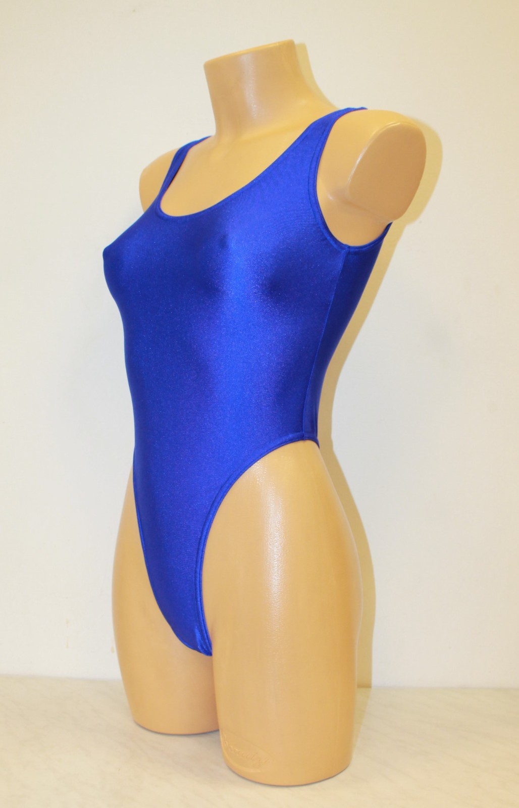 Women Thong One-piece Leotard 202-03 Racerback Royal Blue Spandex Size L