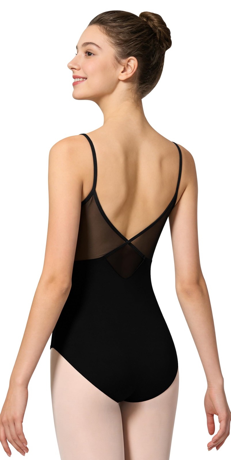 Tegmk Women Camisole Ballet Leotards for Dance Gymnastics Medium, Black