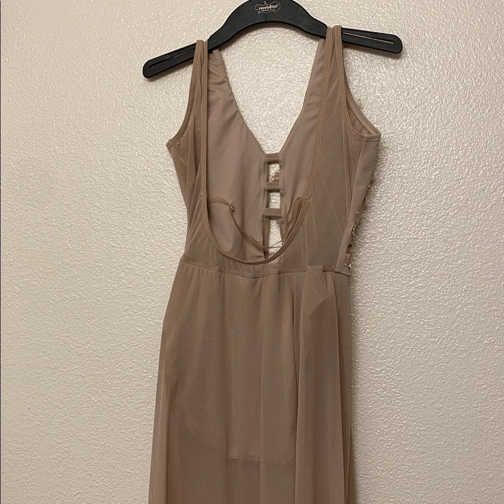 Tenth House solo custom 2 Die 4 Dance costume mauve tan maxi EPIPHANY TD23416 SA