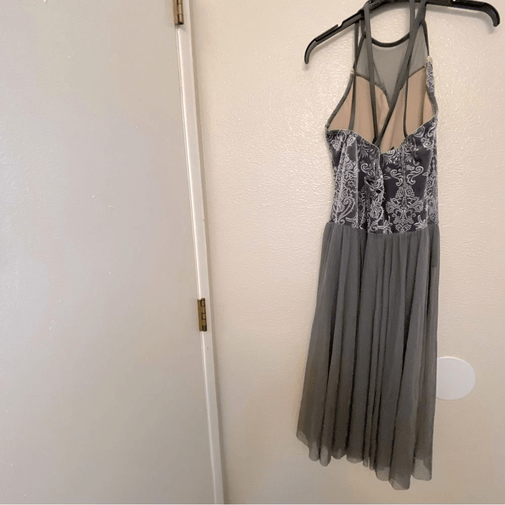 WEISSMAN Dance Costume gray leotard dress SANDPAPER BALLET 11460 Child XLC