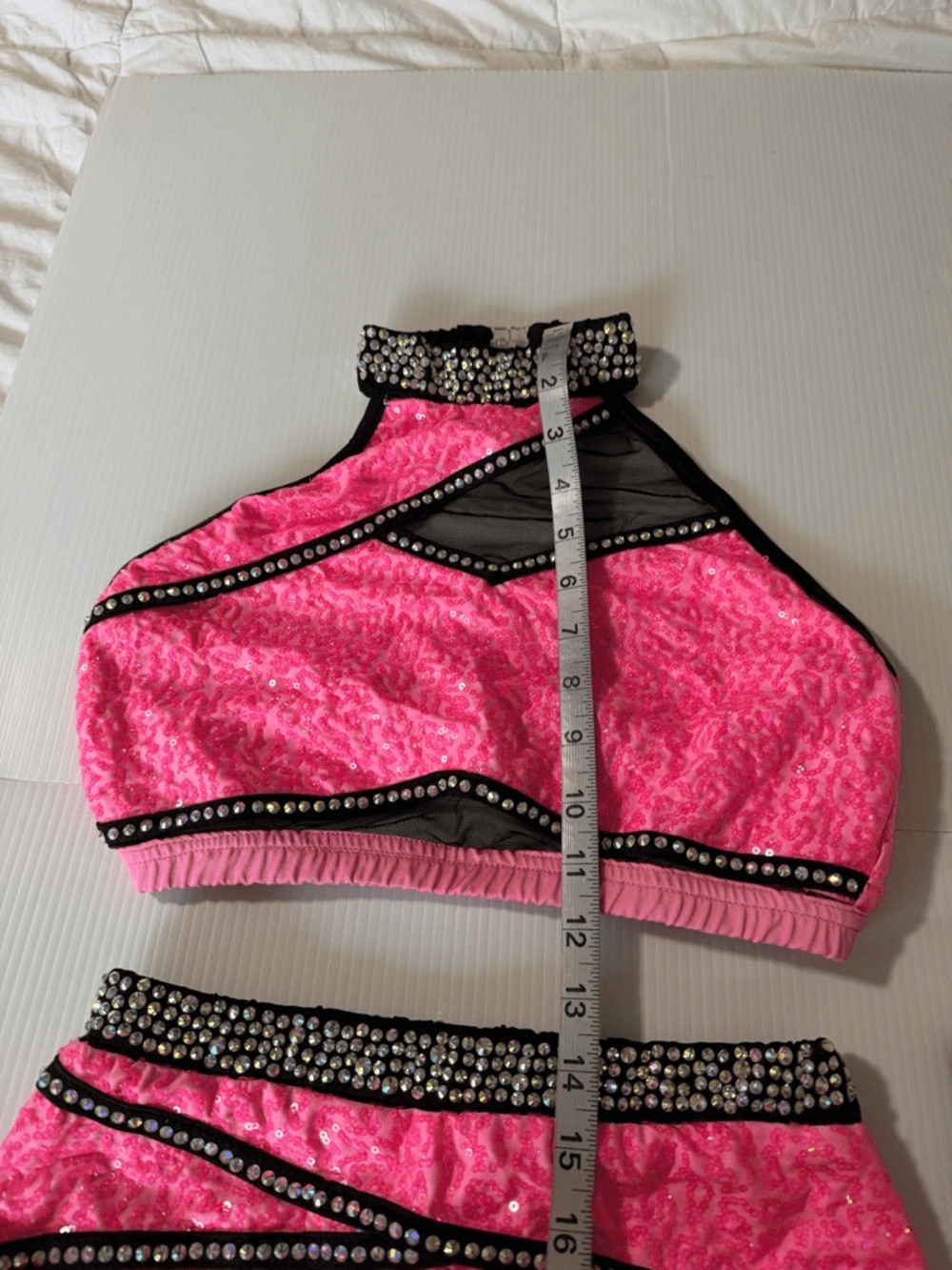 Glamour Solo Dance Costume Hot Pink 2 Piece Bling Jazz Tap contemporary MA Adult