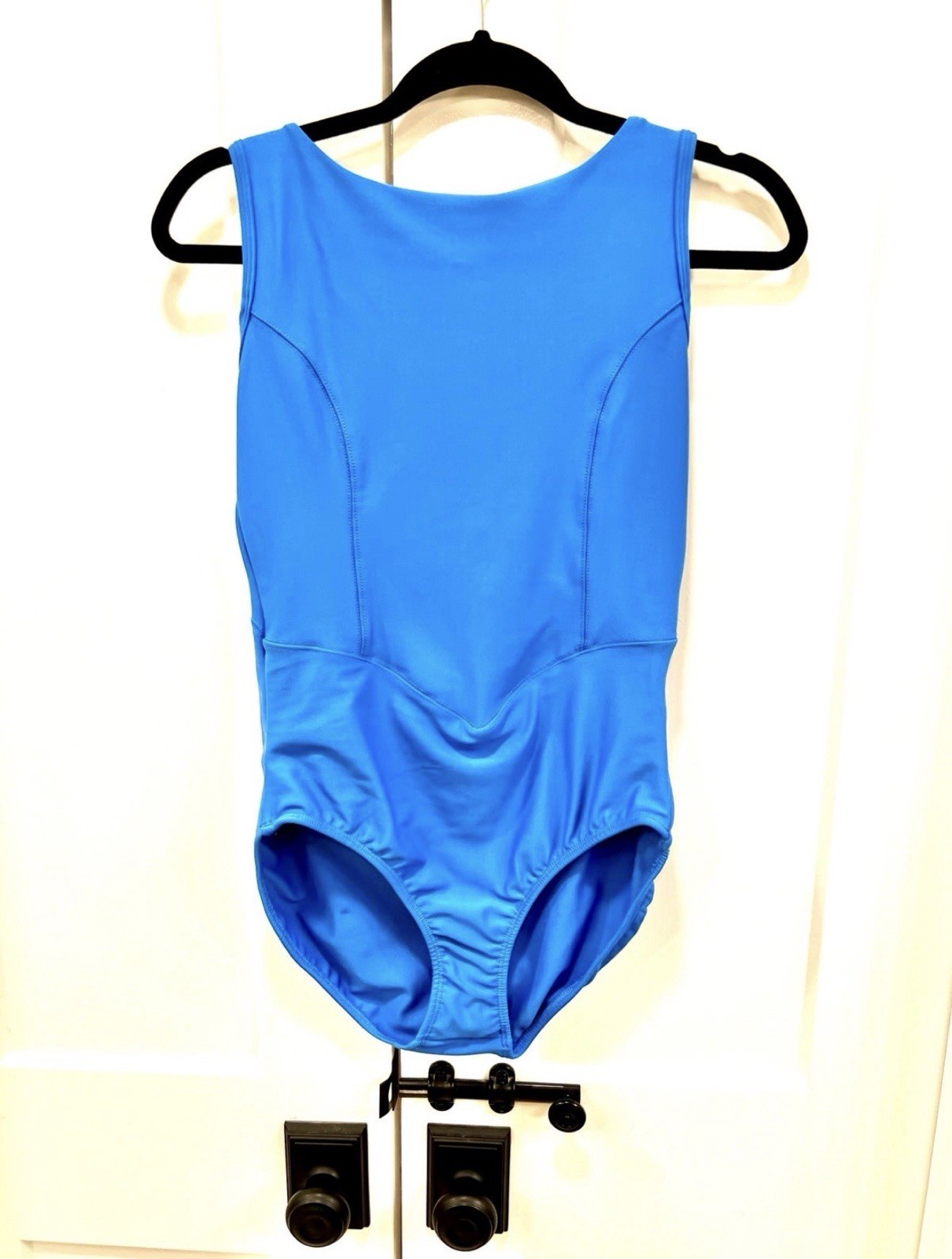 Tiger Friday Women’s Blue Solid Sleeveless Dance Leotard Bodysuit Adult Large