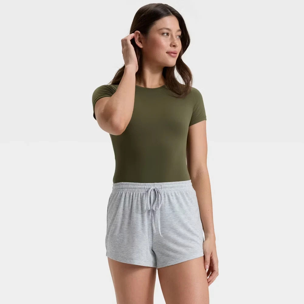 AUDEN LUXURY COLLECTION 4-WAY STRETCH SHORT SLEEVE MOSS GREEN BODYSUIT SIZE ~XS