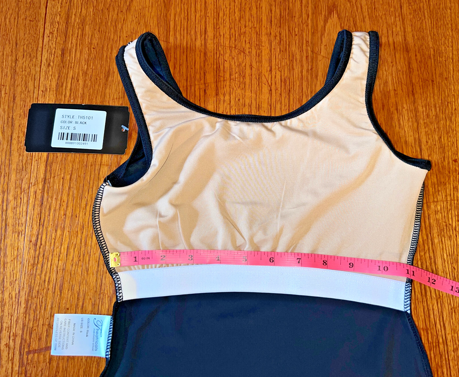 NWT! Theatricals Classwear, TH5101 Women’s Black Sleeveless Leotard, Size Small