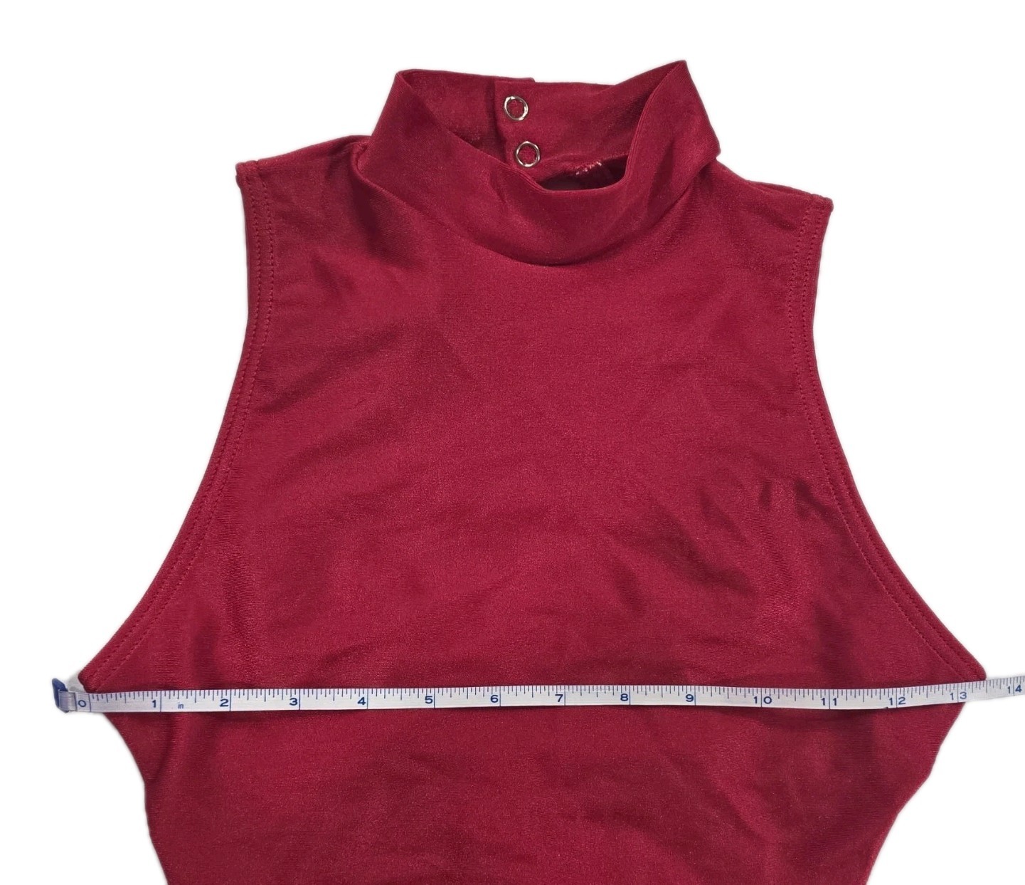 Body Wrappers VTG Open Back High Neck Keyhole Vented Leotard Red Size AS