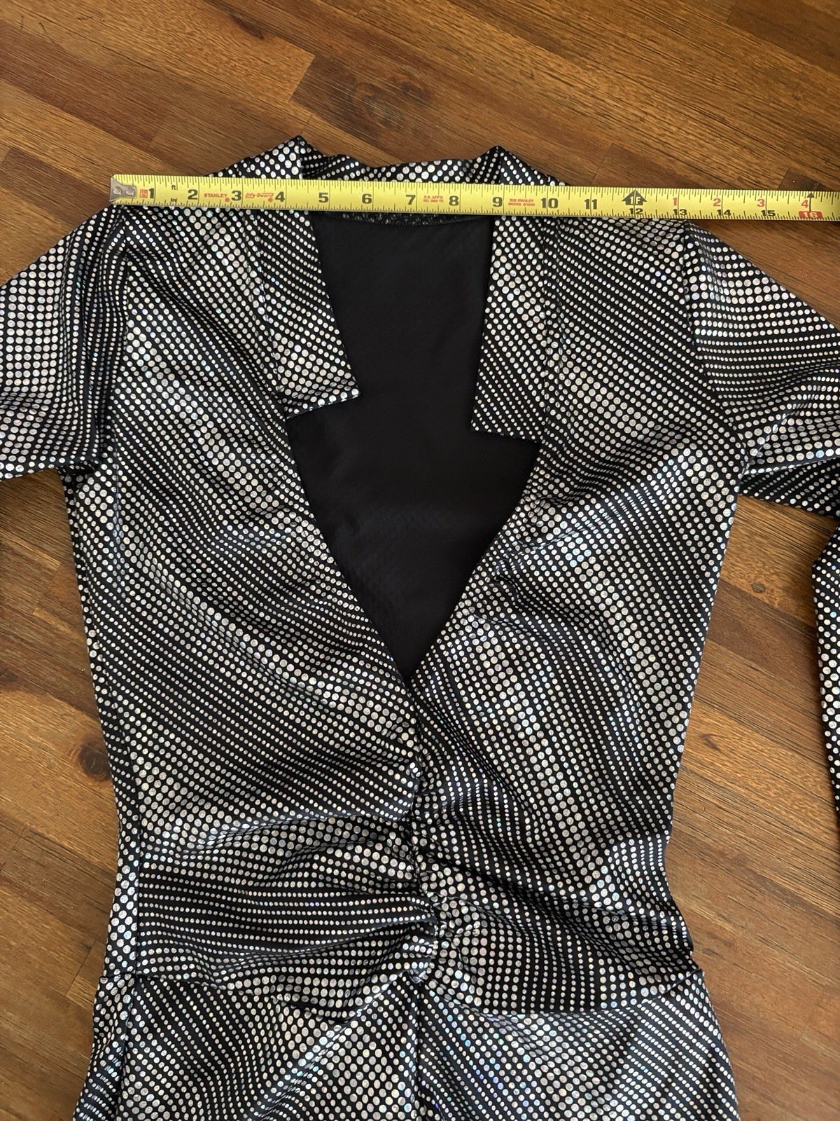 Kelle Company Dance Costume Black Iridescent Dots Dance Leotard Adult Small