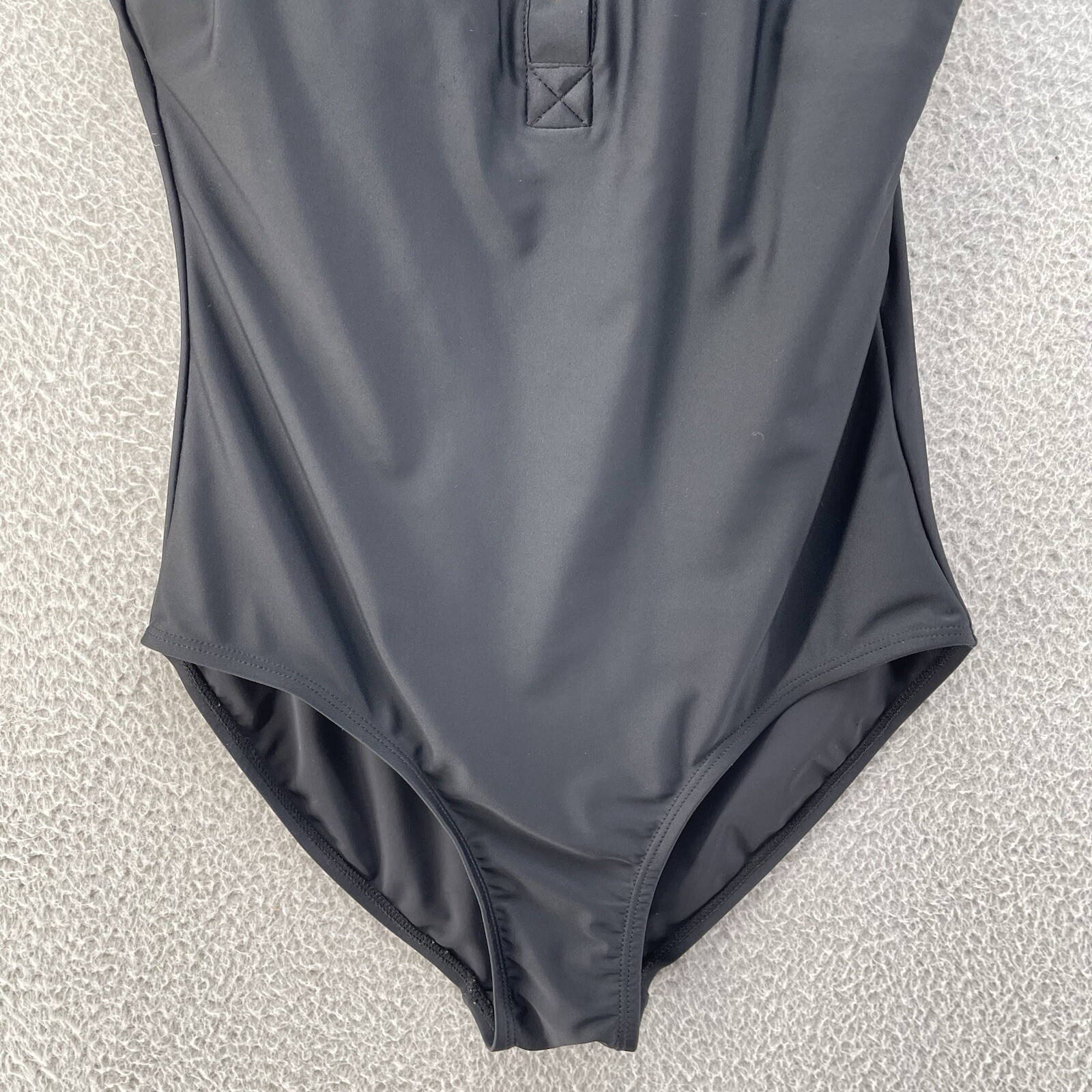 Baleaf Leotard Women 34 Black Henley Neck Performance Stretch Bodysuit Dancewear