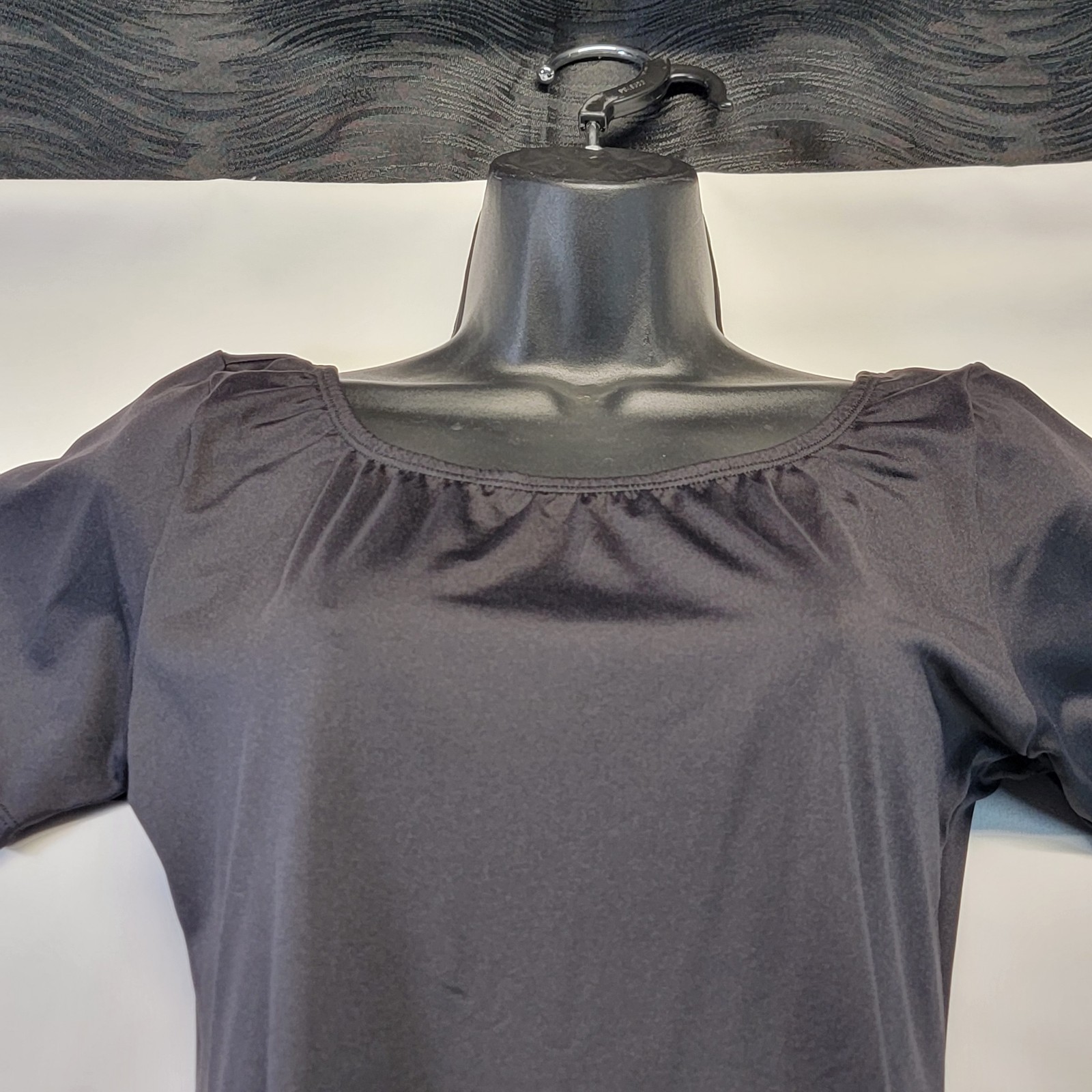 Body Wrappers Short Sleeve Style Black Scoop Neckline Ballet Leg Line SZ. 3X-A