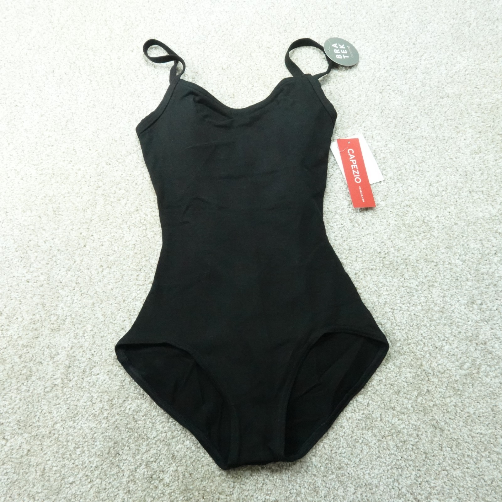 Capezio Leotard Womens Extra Small Black Cami Bra Tek Ballet Dancewear