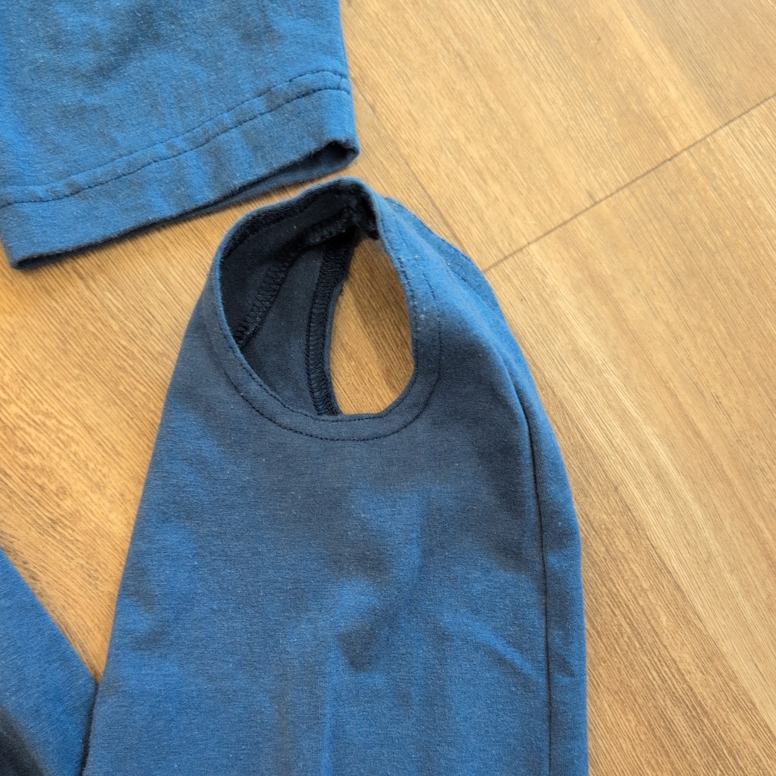 Vtg 80s 90s M blue One Piece Yoga Aerobics Jazzercise ballet stirrup pants retro