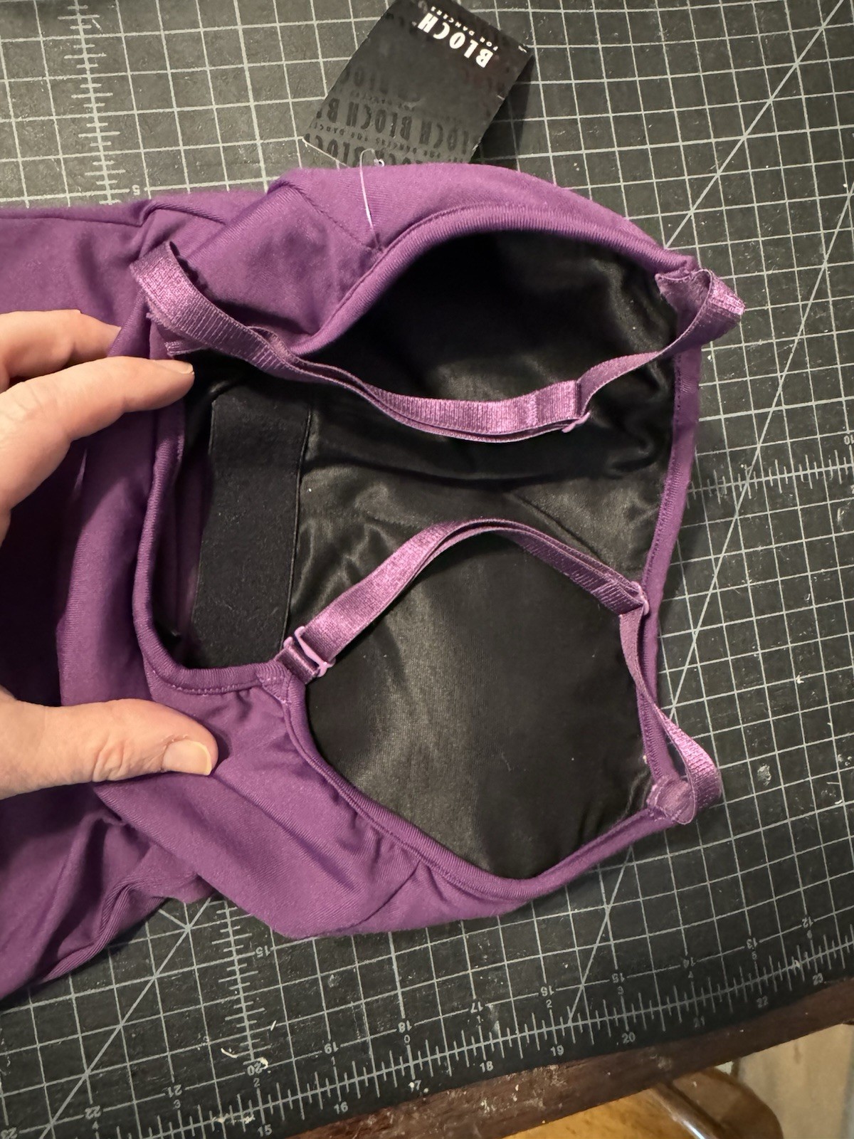 NWT Suffolk Xs P Petite Purple Built In Bra Camisole Leotard