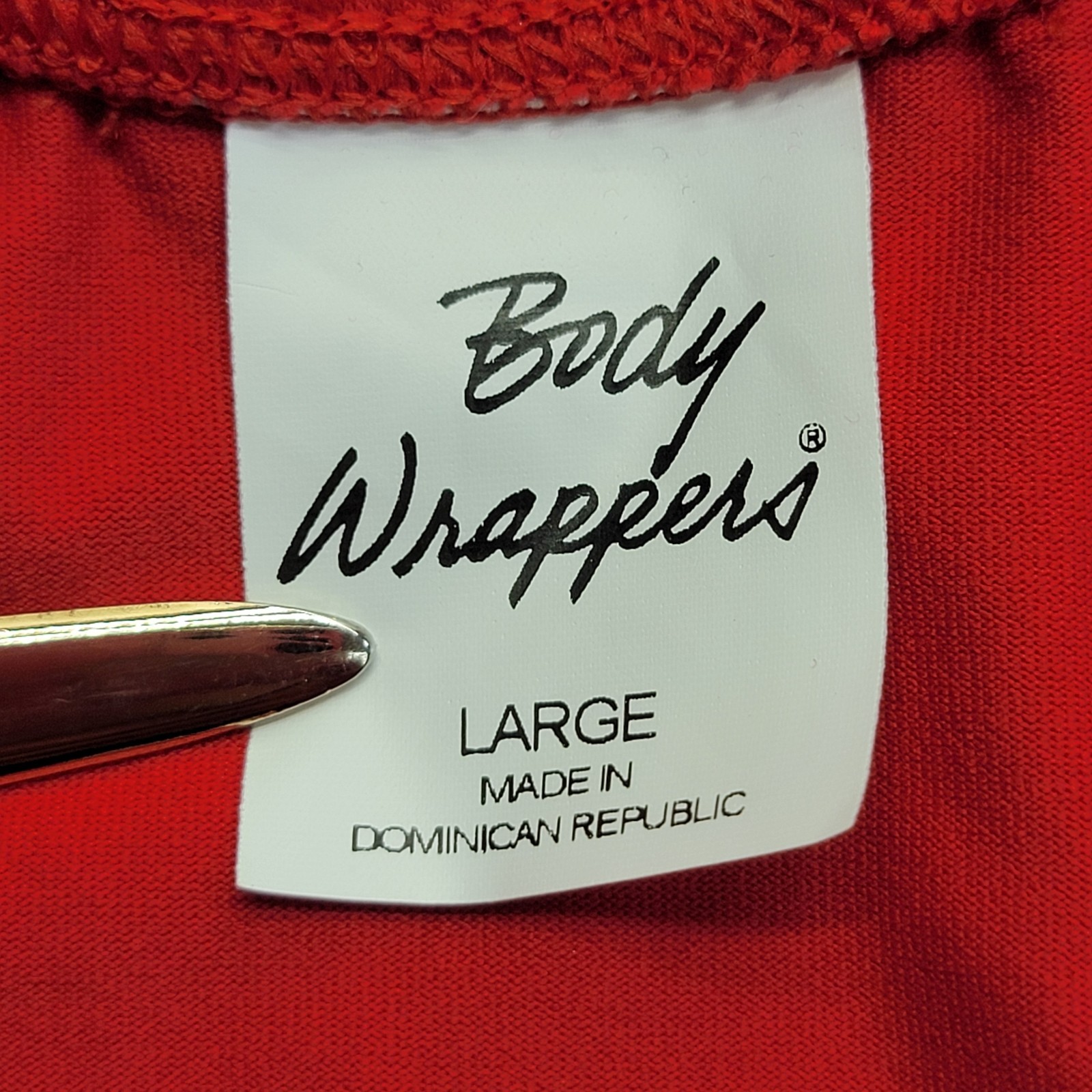 Body Wrappers ProWEAR Cap Sleeve Cut Leotard Red Scoop Front/Back Neckline SZ LA