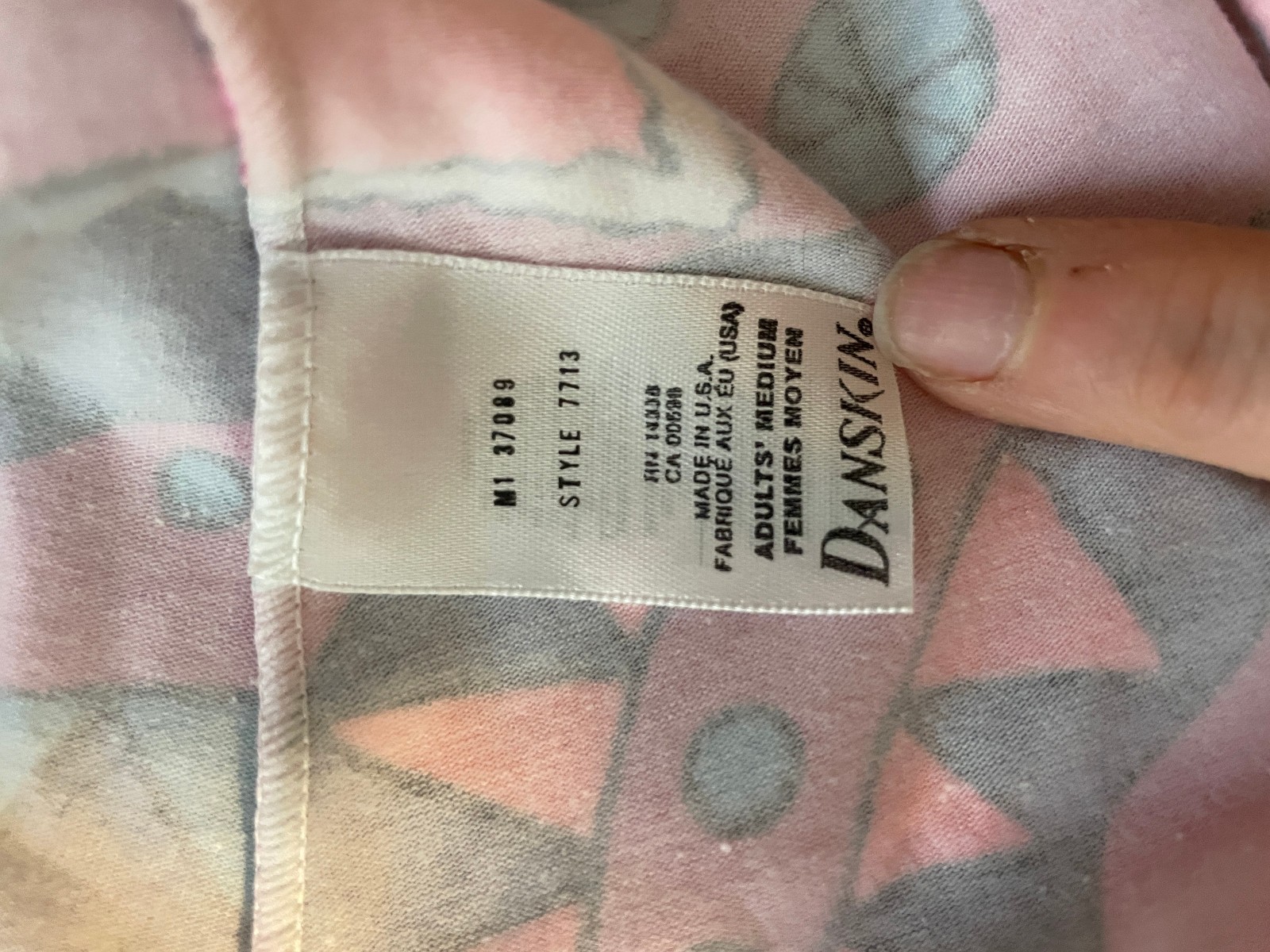Vintage NEON Danskin Leotard 80s NWT Medium Dead Stock WILD Print Geometric High