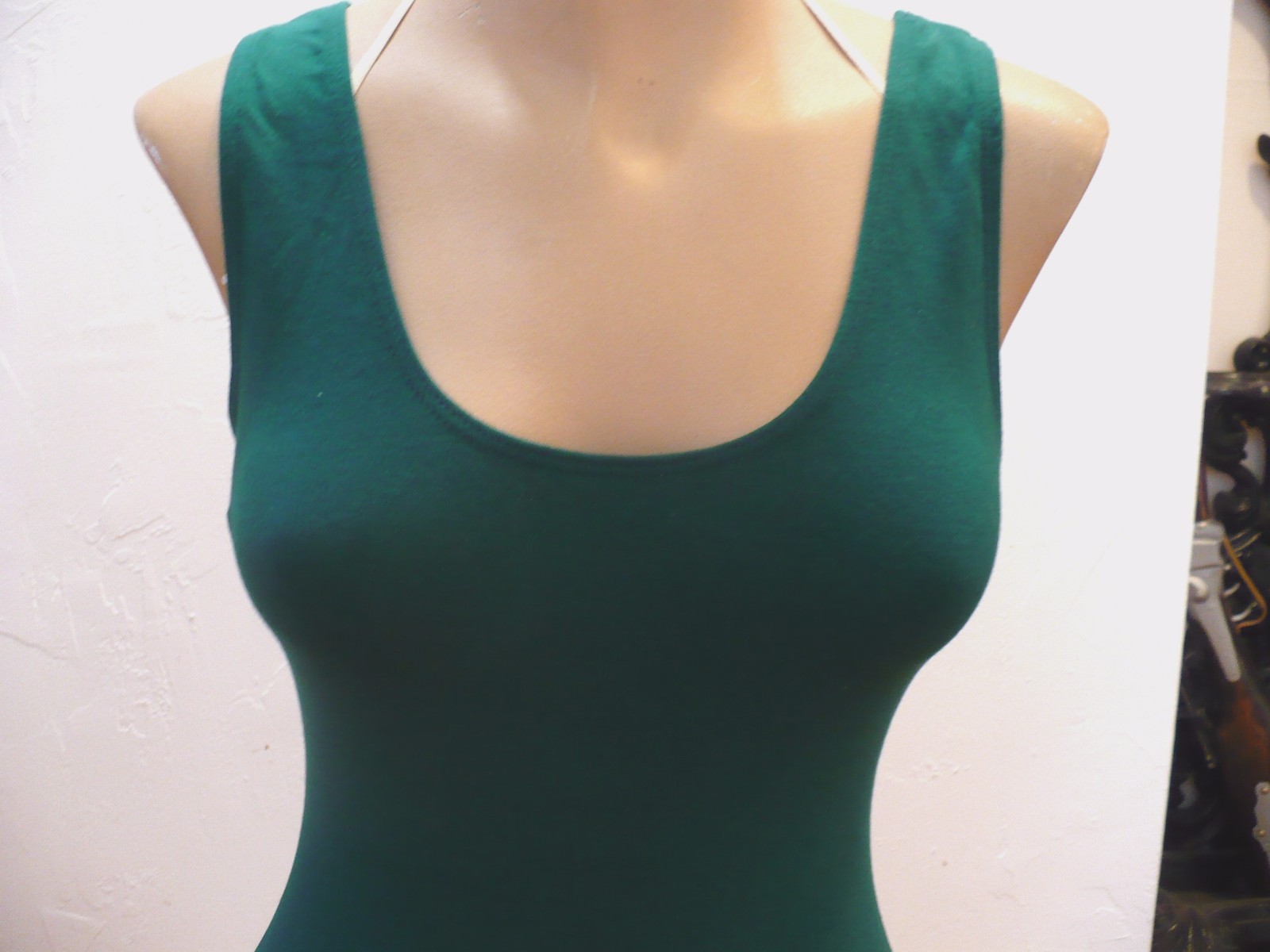 Leotard TANK Cotton blend STRETCH Hunter GREEN New w/tags Body Suit