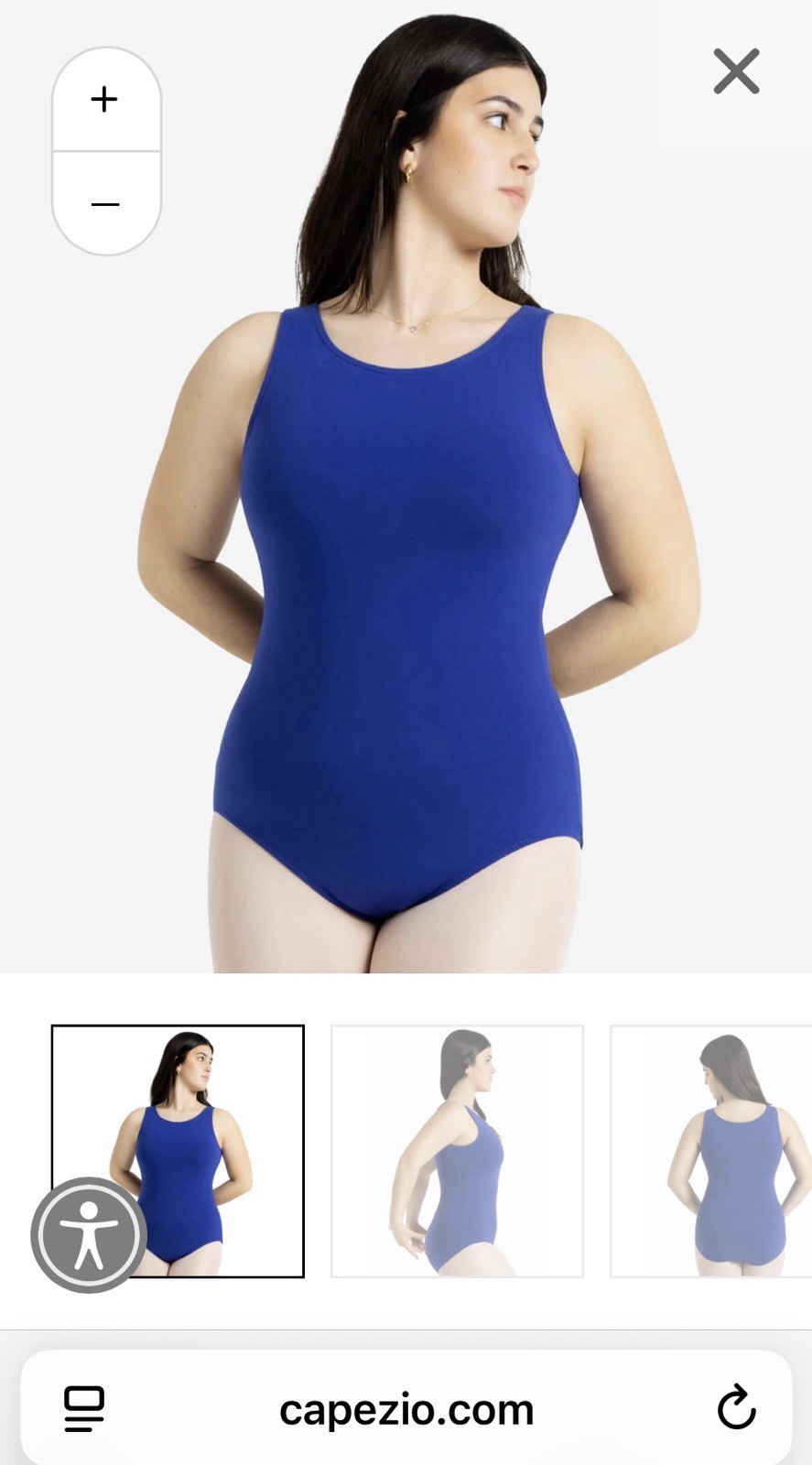 Capezio, Royal Blue, Tank Leotard Fits An Adult Small