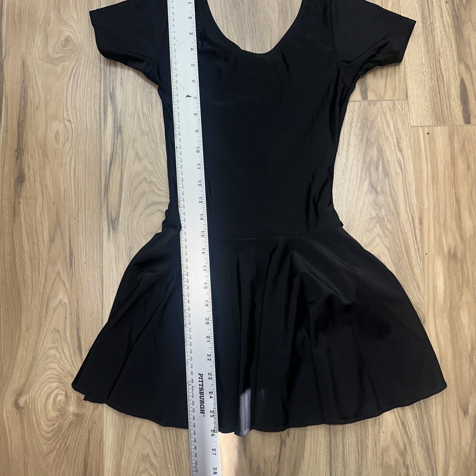 Speerise Black Short Sleeve Leotard Small